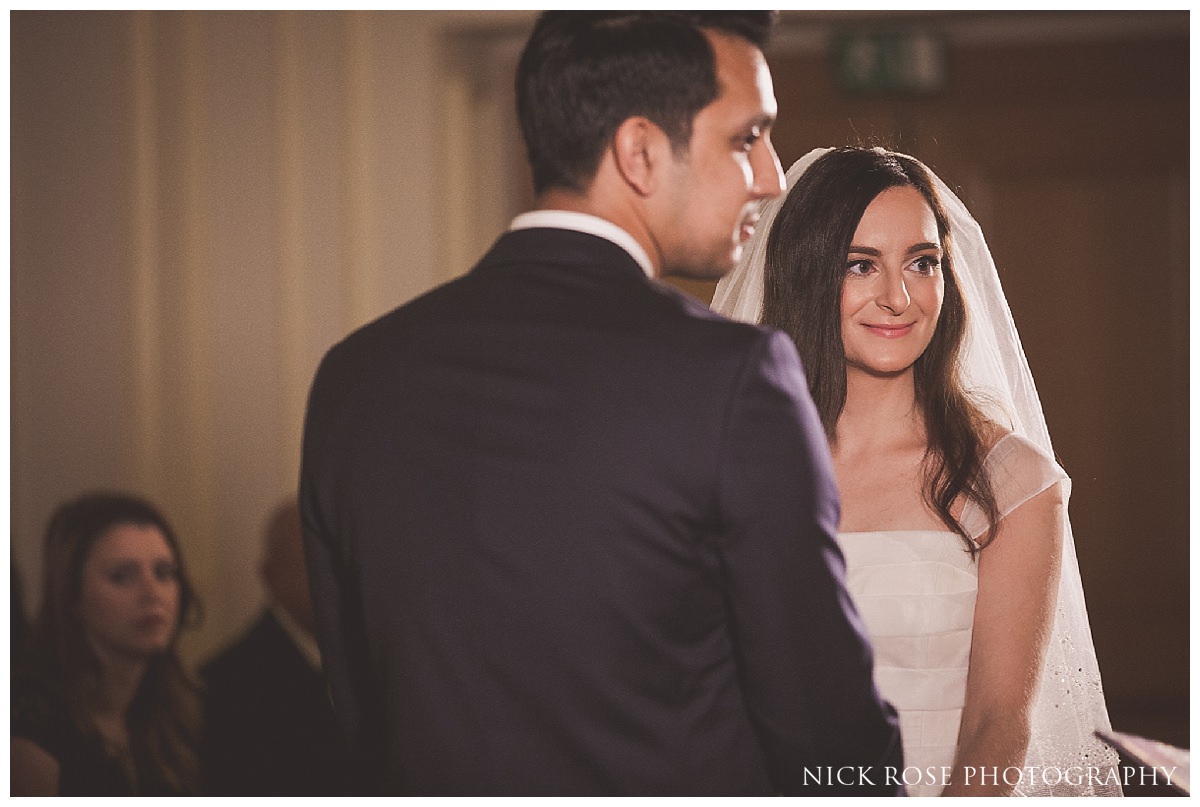 Wedding ceremony at the Savoy London England