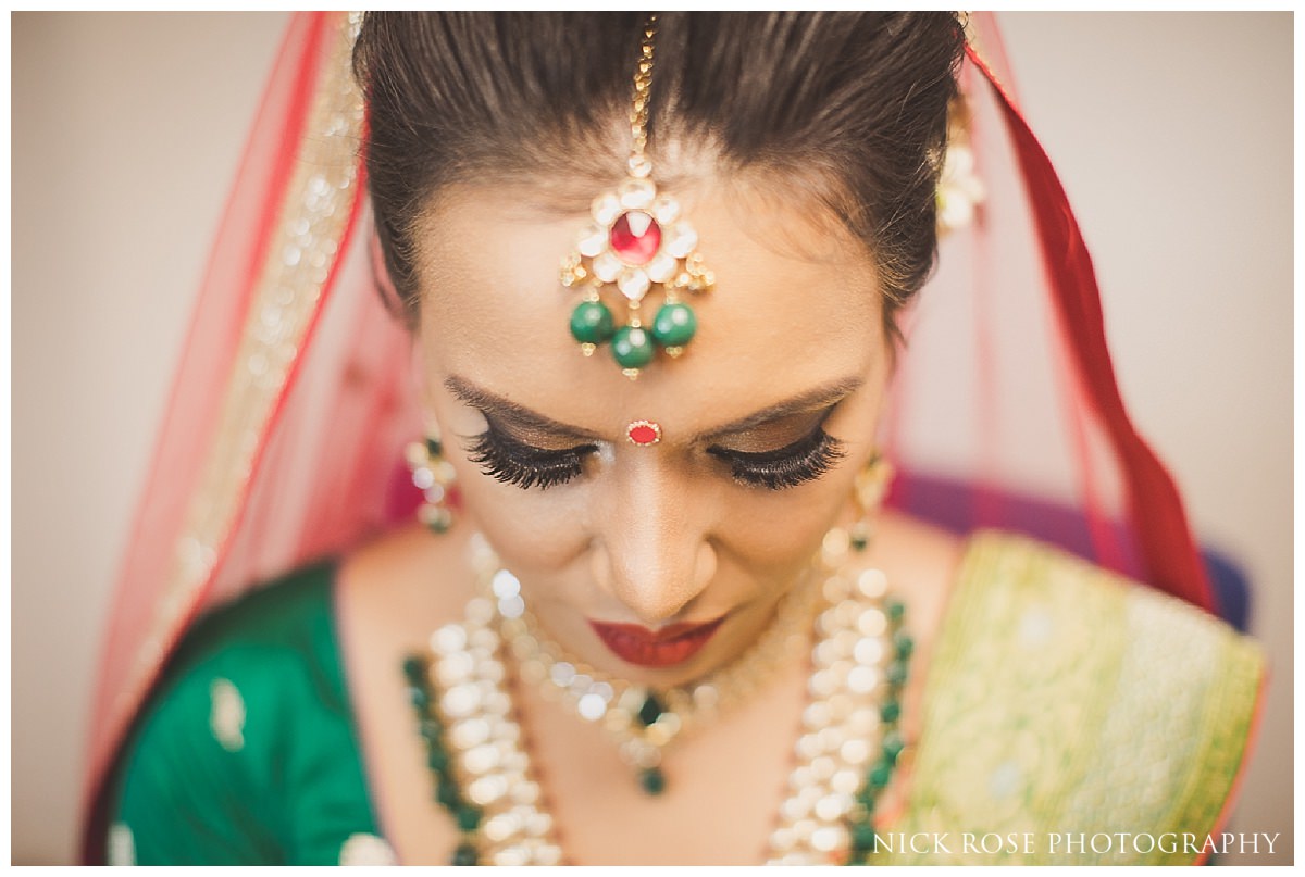  Hindu bride before a Potters Bar wedding at the Oshwal Centre 