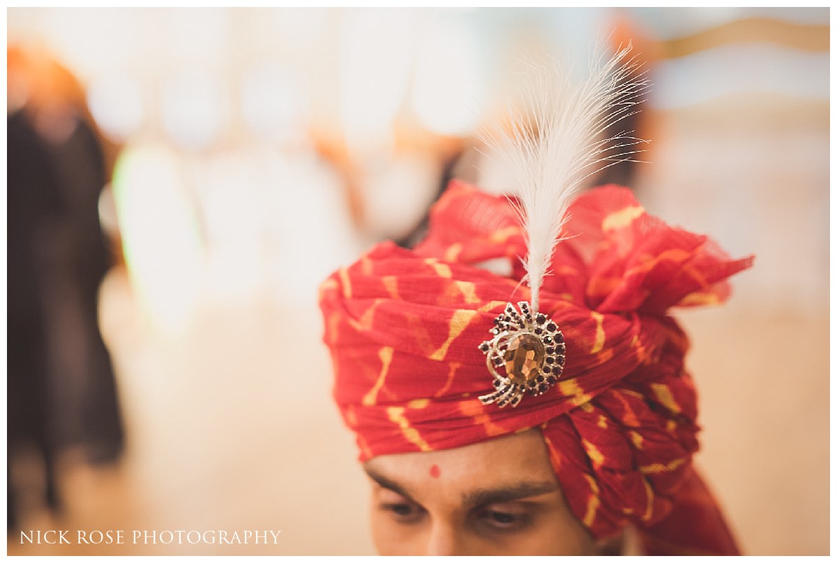 Groom wedding details for a Hindu wedding in Hertfordshire