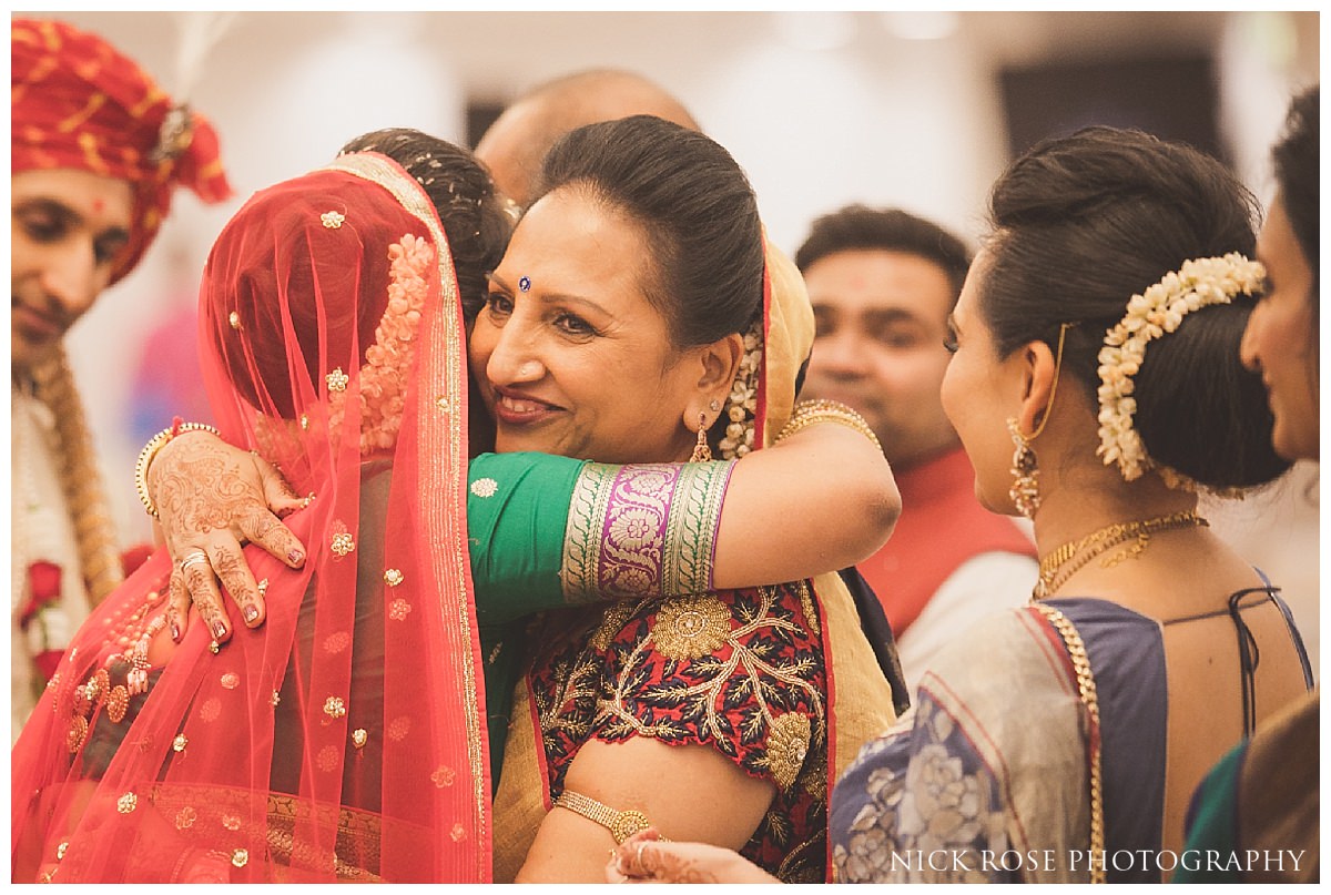  Indian bride and groom during a Hindi wedding in Hertfordshire 