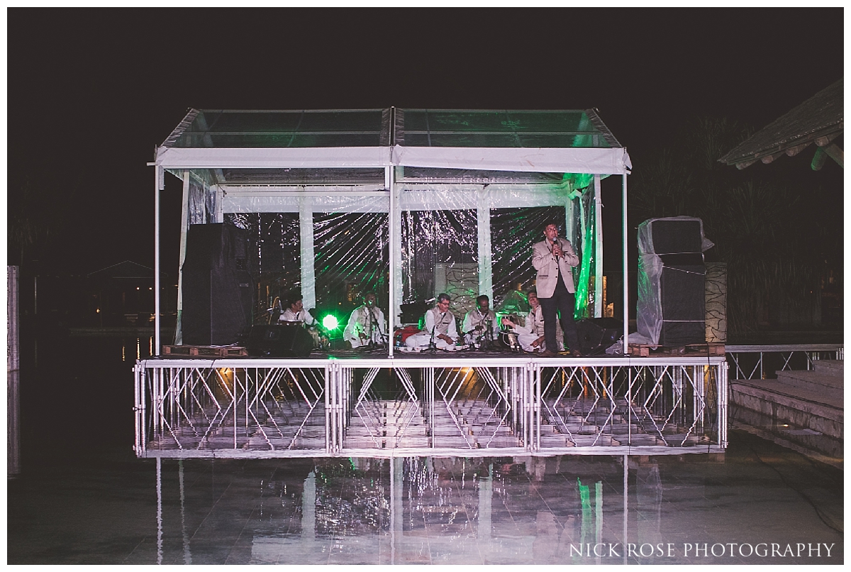 Indian wedding reception in the Seychelles