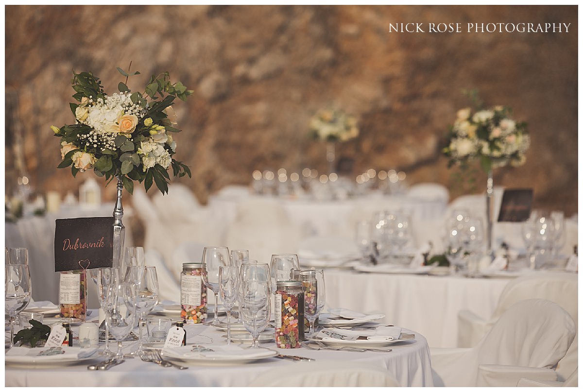  Elegant outdoor wedding setup at Dubrovnik Palace Hotel 