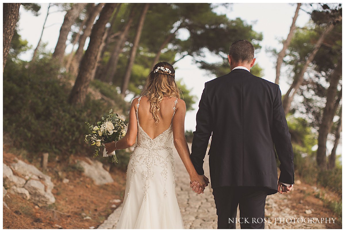  Bride and groom couple photos at Hotel Dubrovnik Palace for a destination wedding in Croatia 