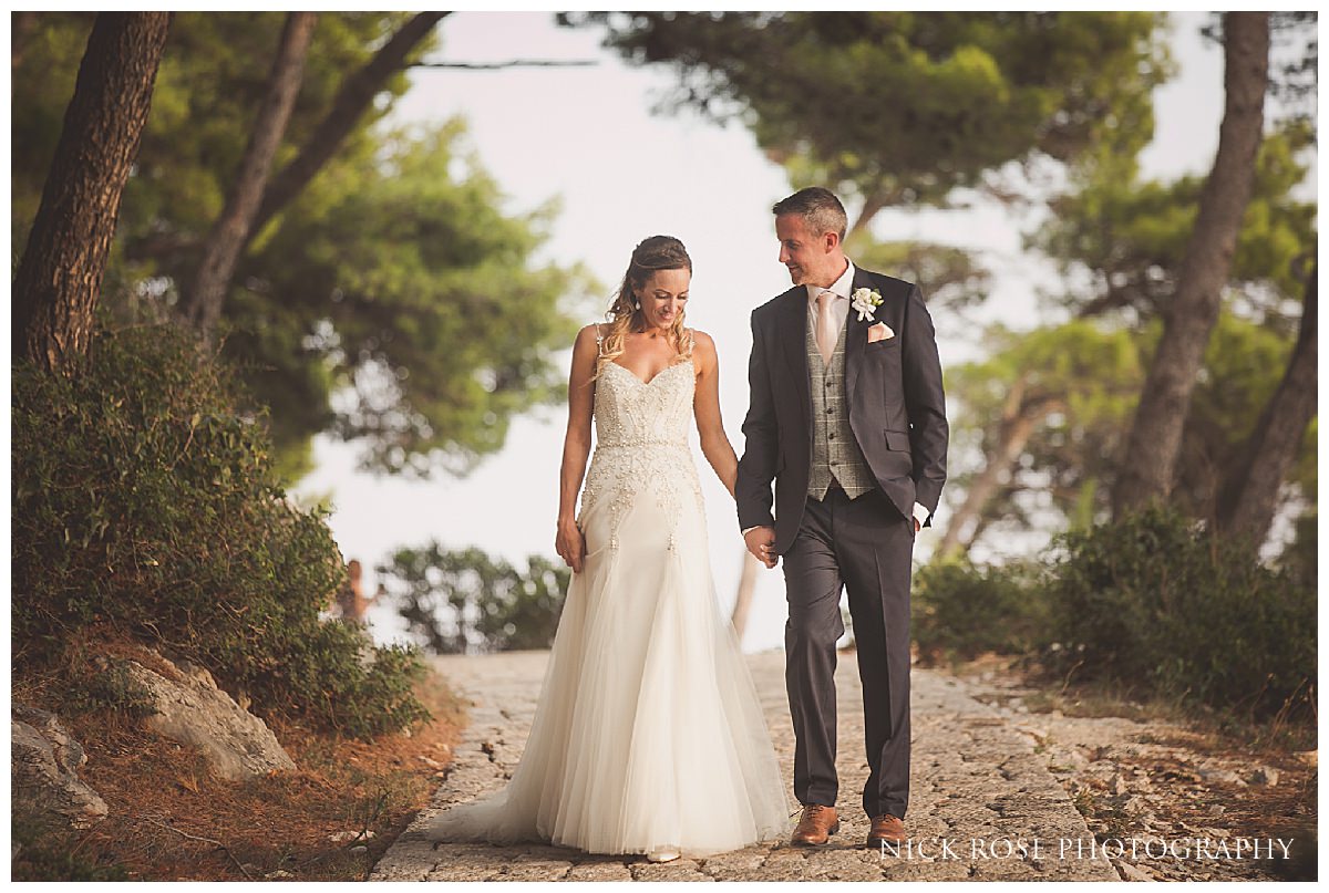  Bride and groom couple photographs at Hotel Dubrovnik Palace for a destination wedding in Croatia 