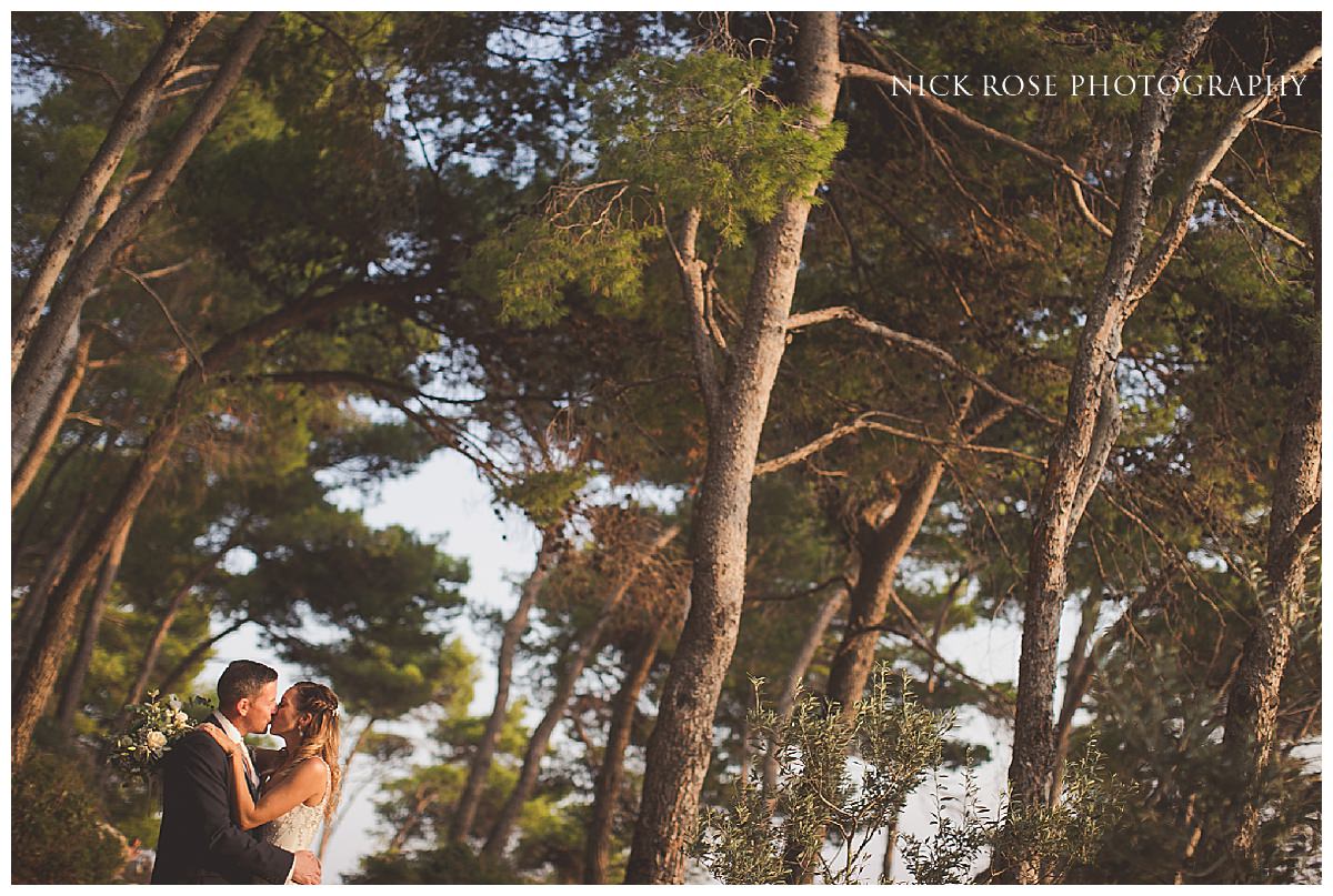  Bride and groom couple photographs at Hotel Dubrovnik Palace for a destination wedding in Croatia 