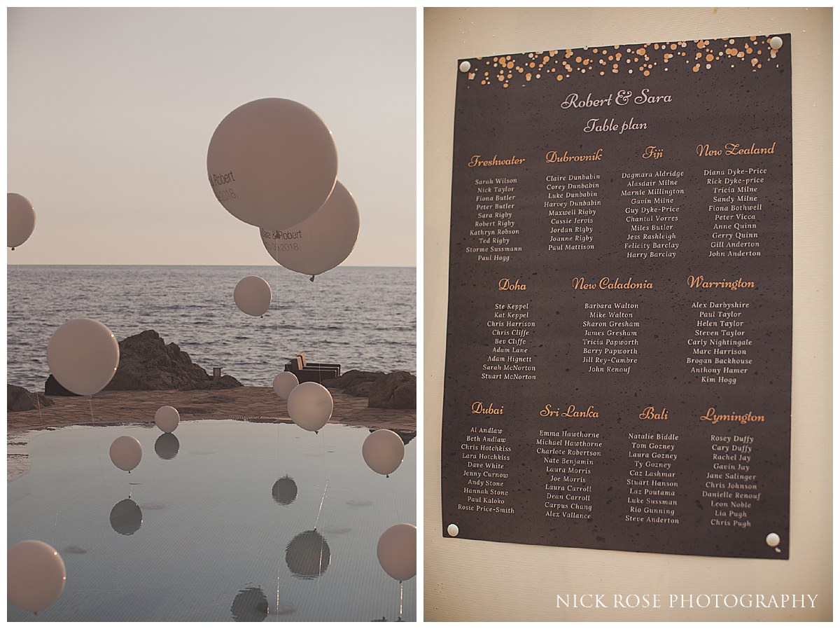  outdoor wedding reception at Hotel Dubrovnik Palace in Croatia 