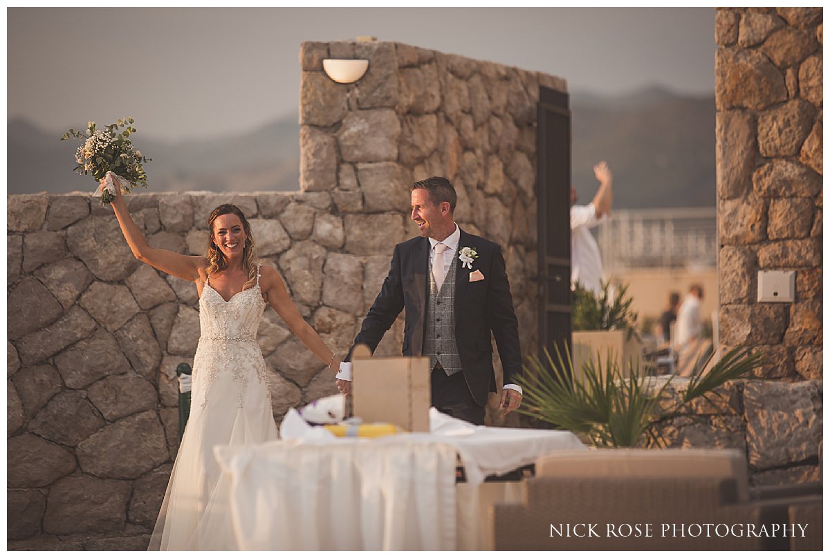  Couples' grand entrance at their wedding reception at Dubrovnik Palace Hotel. 