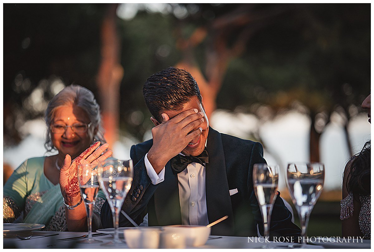  Destination Indian wedding reception at the Pine Cliff resort hotel in Portugal photographed by  wedding Photographer Nick Rose 