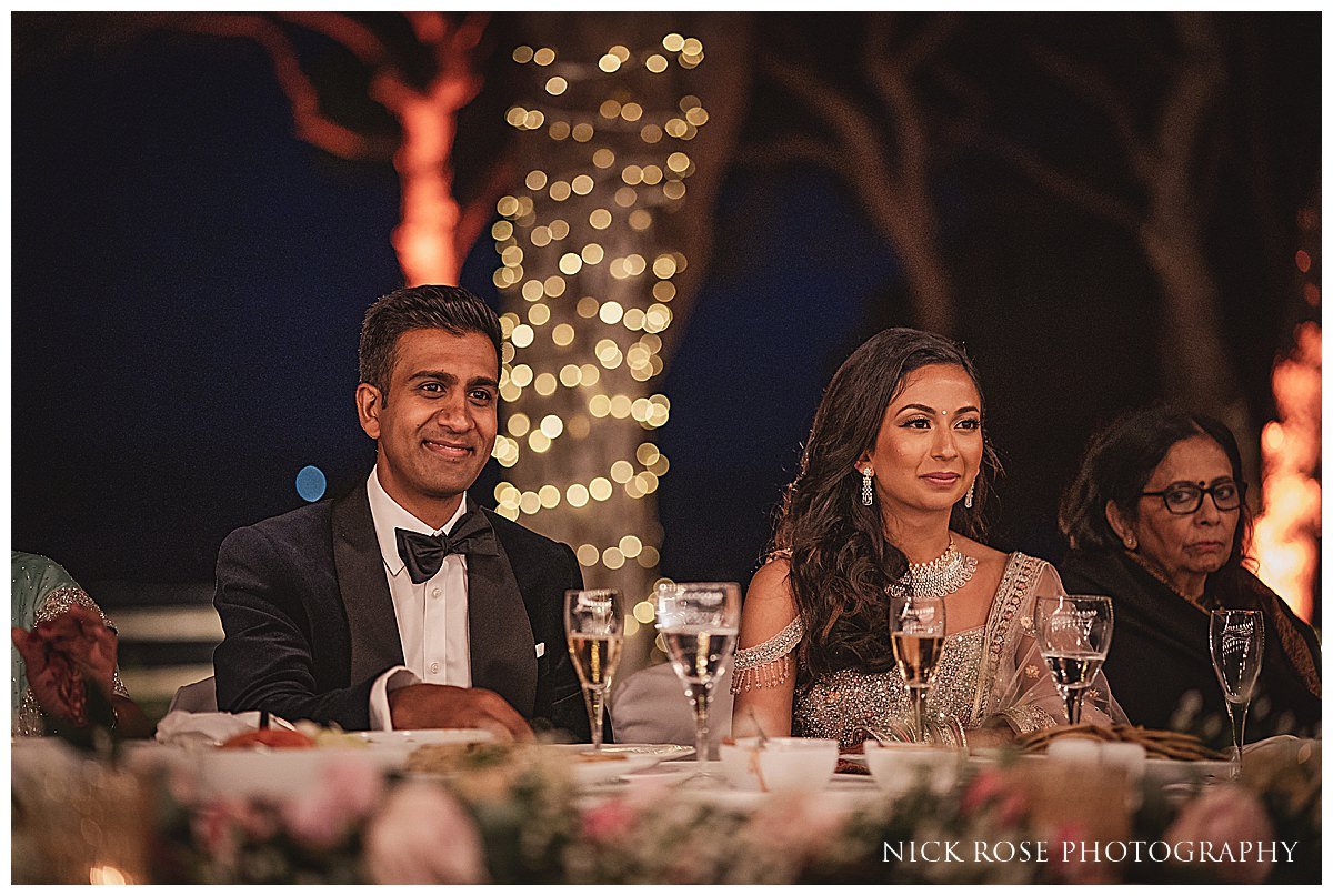  Destination Indian wedding reception at the Pine Cliff resort hotel in Portugal photographed by  wedding Photographer Nick Rose 