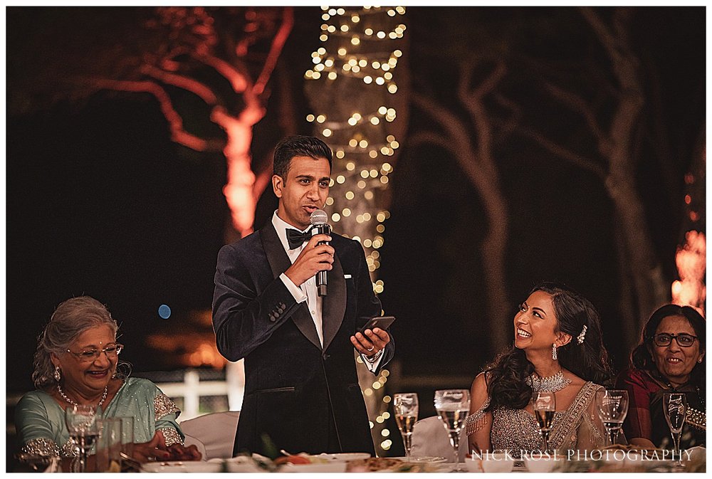  Destination Indian wedding reception at the Pine Cliff resort hotel in Portugal photographed by  wedding Photographer Nick Rose 