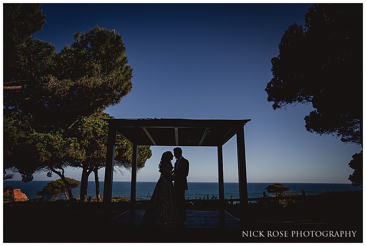  Hindu wedding reception in the Algarve at the Pine Cliff resort hotel in Portugal photographed by  wedding Photographer Nick Rose 