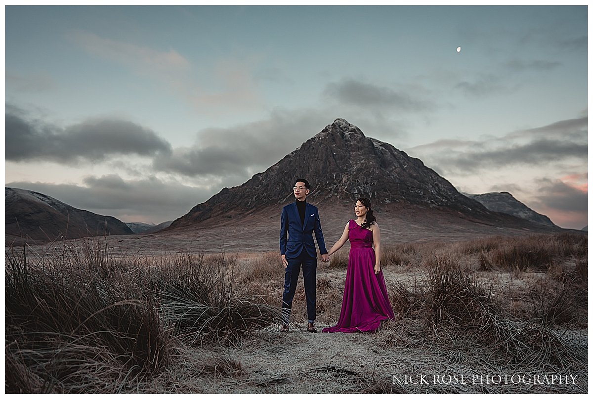  A winter pre wedding photography shoot in Glencoe and Fort William in Scotland photographed by International and destination wedding photographer Nick Rose 