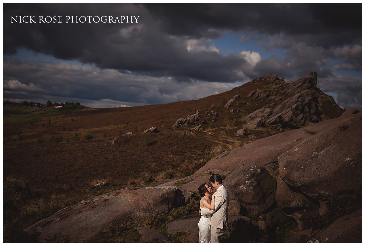  Pre-wedding photo session in the Peak District captured by wedding photographer Nick Rose."    