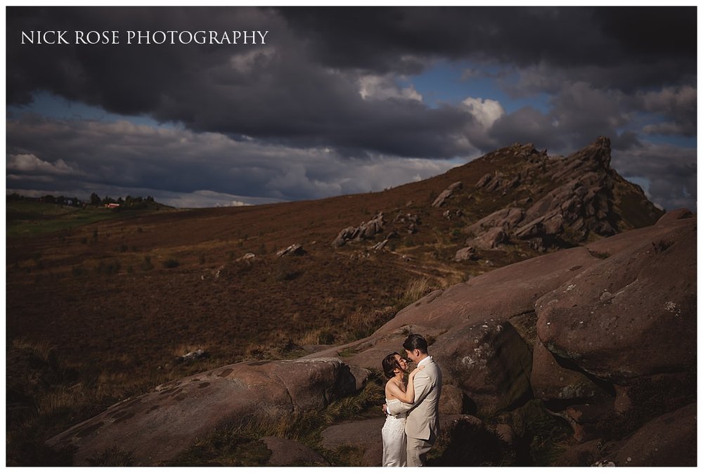 Pre-wedding photo session in the Peak District captured by wedding photographer Nick Rose."    