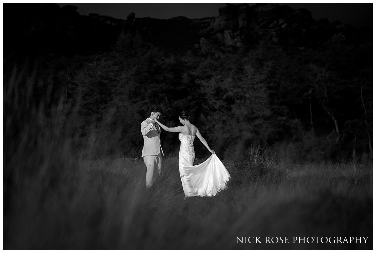  A picturesque Peak District pre-wedding shoot featuring dramatic landscapes and romantic moments 