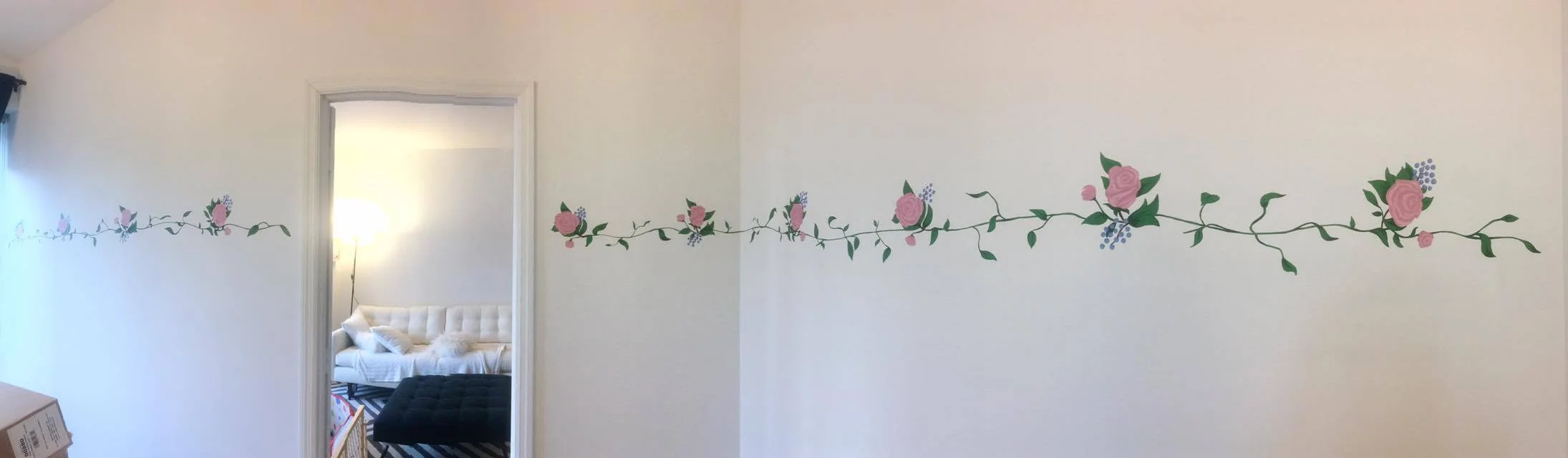 Completed Project: Indoor Rose Mural - 2016