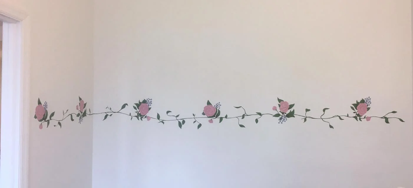 Detail: Completed rose mural - 2016