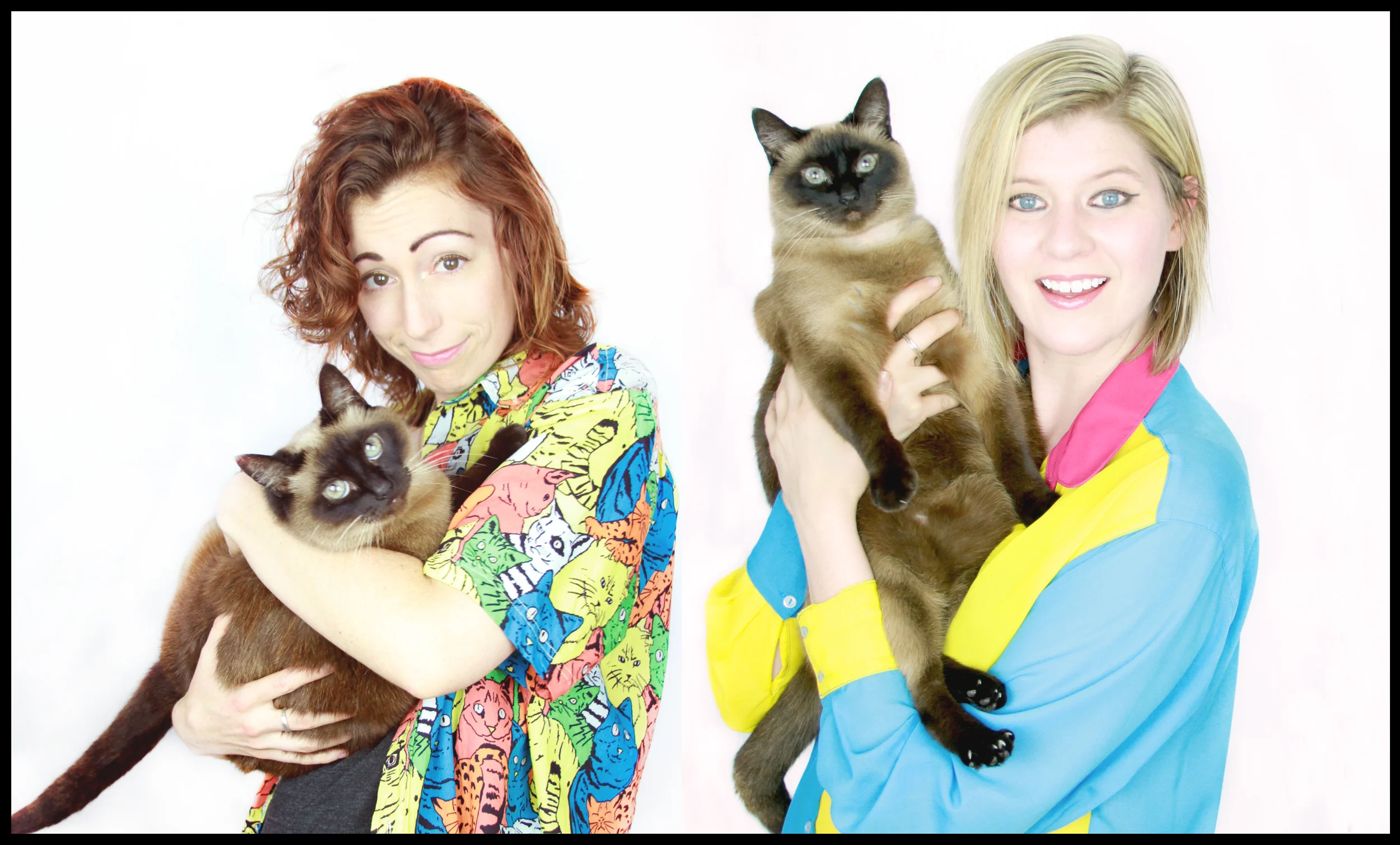 Bron and Sarah with their muse/mews