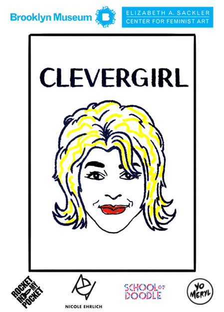 The Clevergirls of "A Celebration of Women in Art," made from live drawings created during the event.