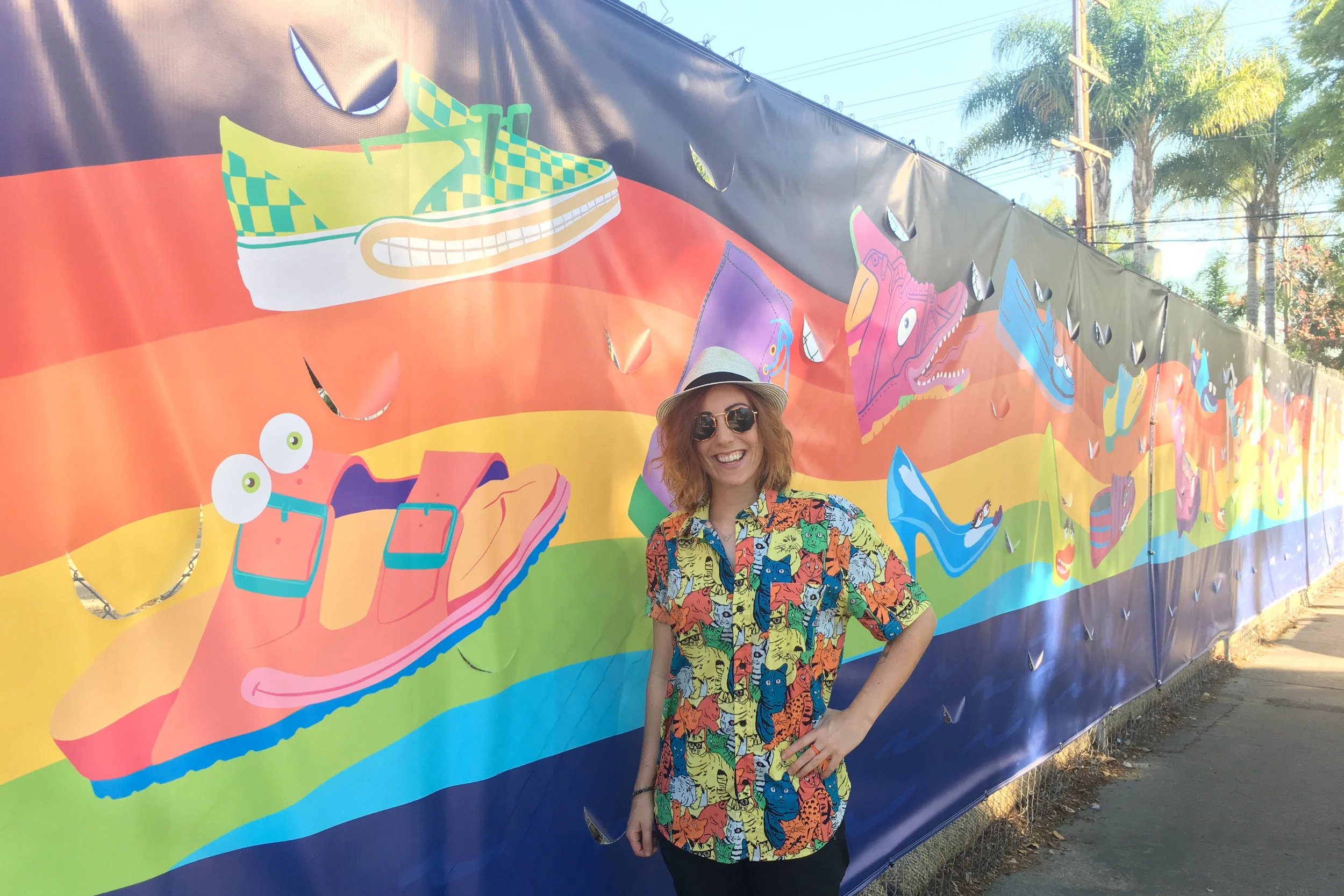 Bron at YoMeryl Mural on Havenhurst