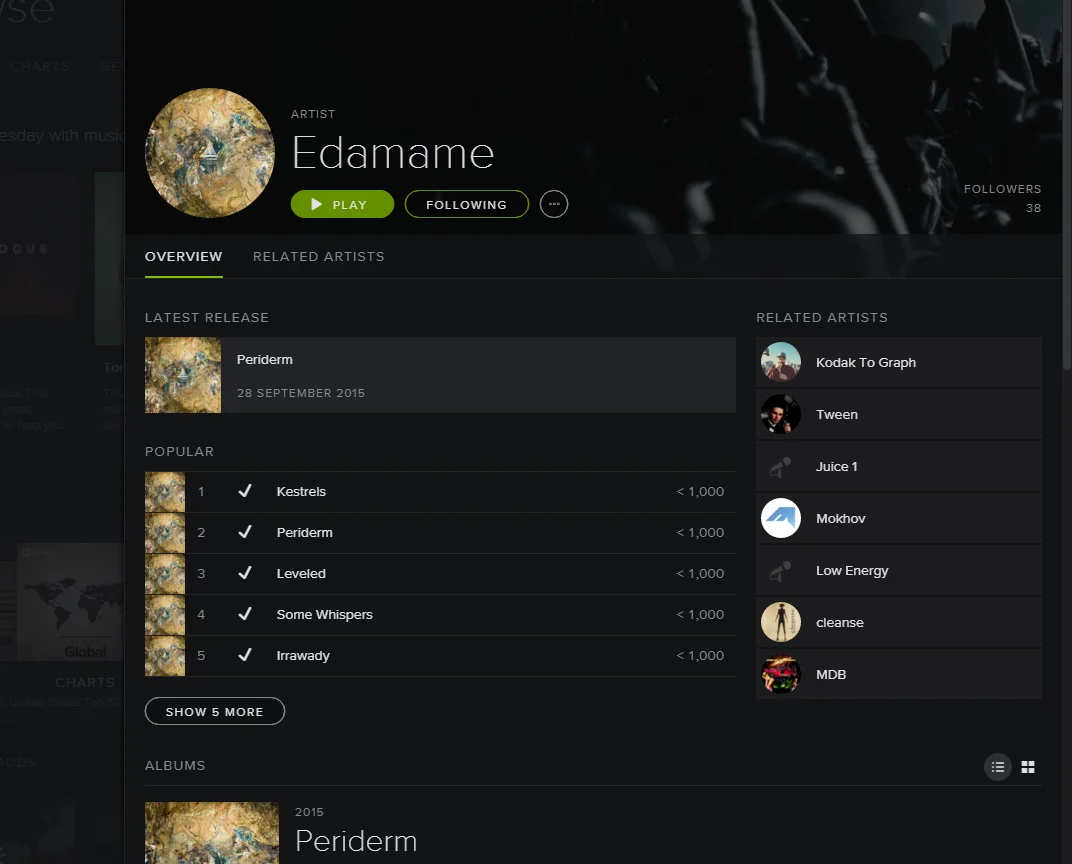 Edamame on Spotify