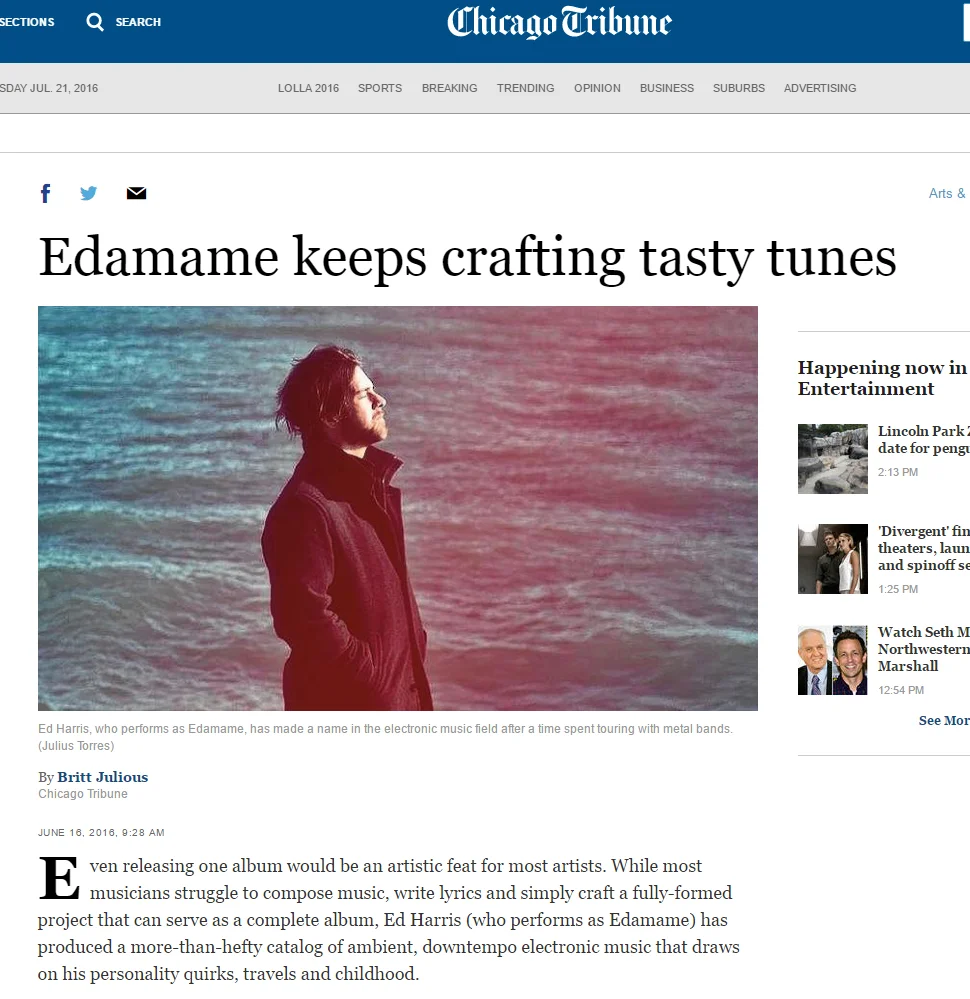 Did an interview with the Chicago Tribune!