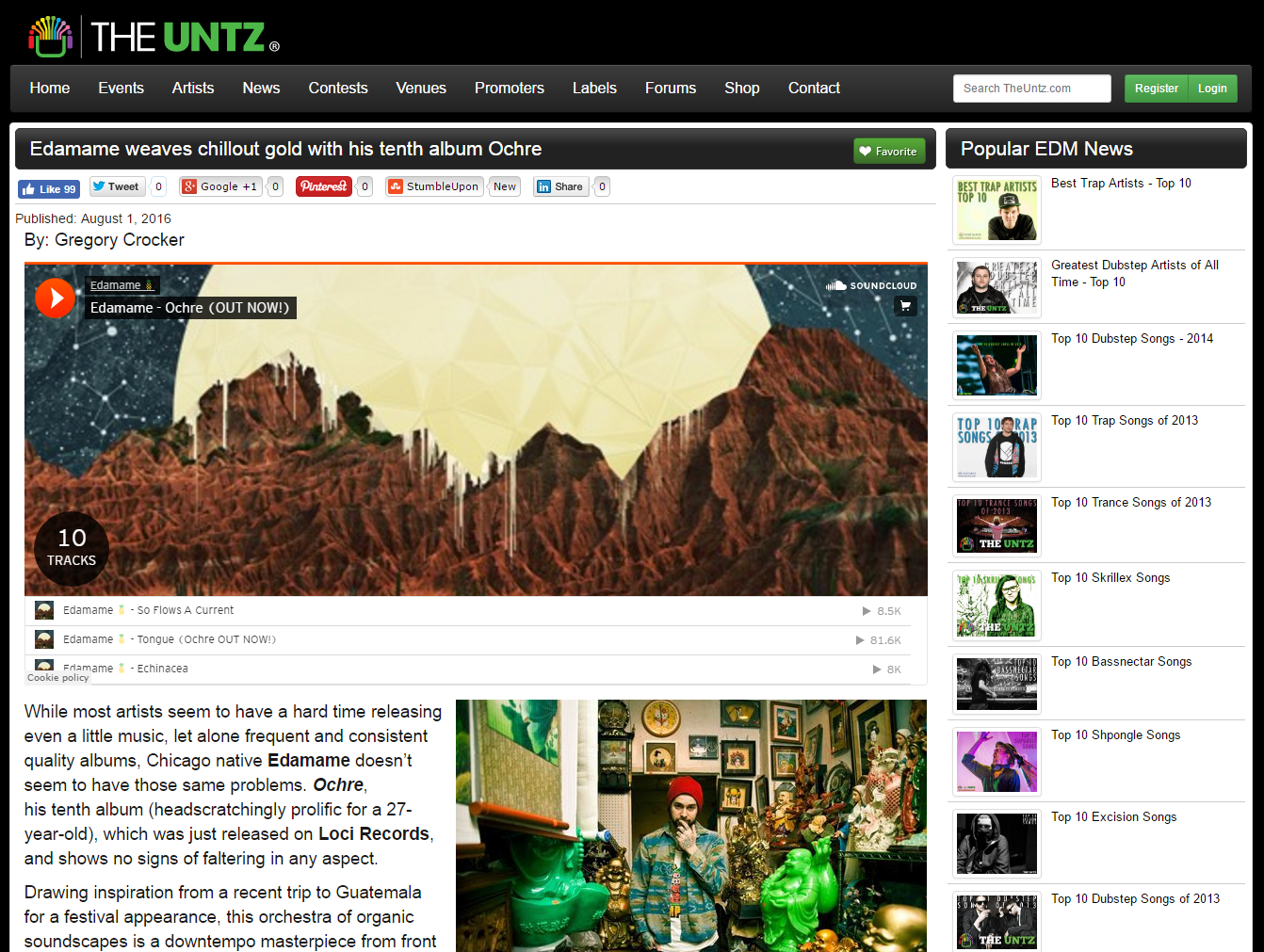 The Untz calls 'Ochre' an album of "chillout gold"