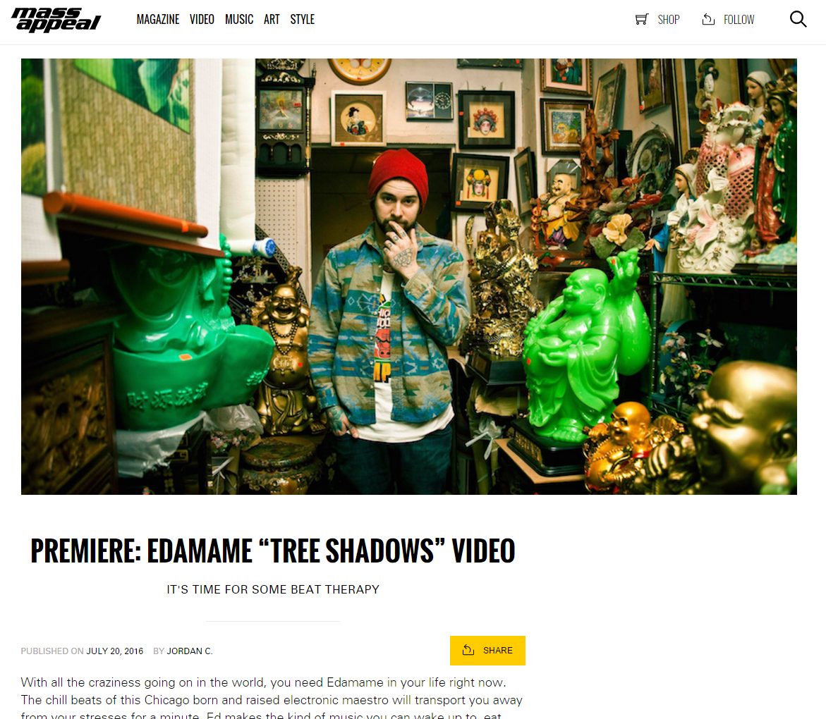 Mass Appeal premieres 'Tree Shadows' music video
