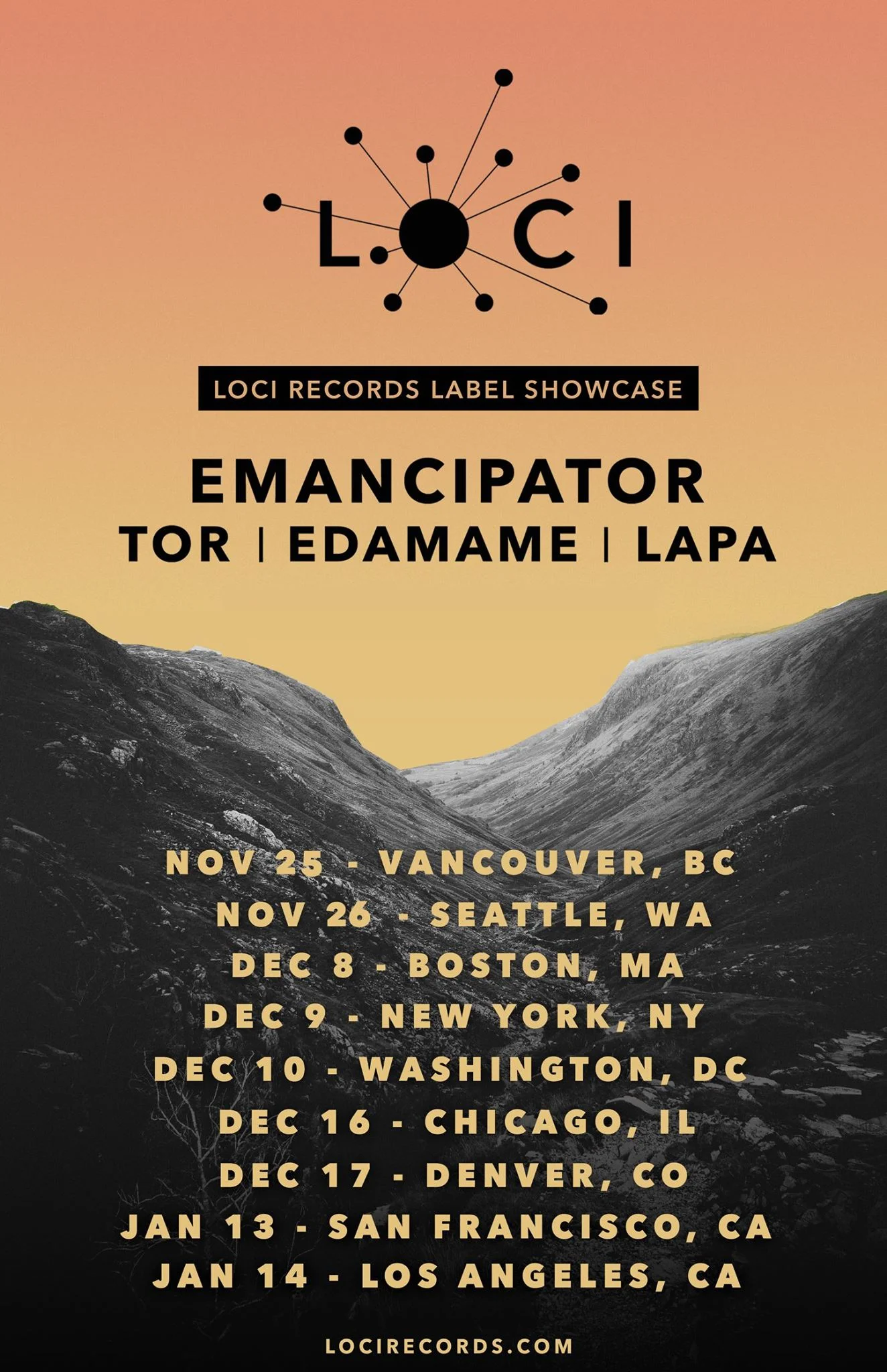 The final shows of the Loci Records tour are next week!