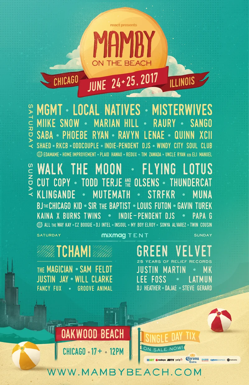 thrilled to be playing Mamby On The Beach Music Festival!