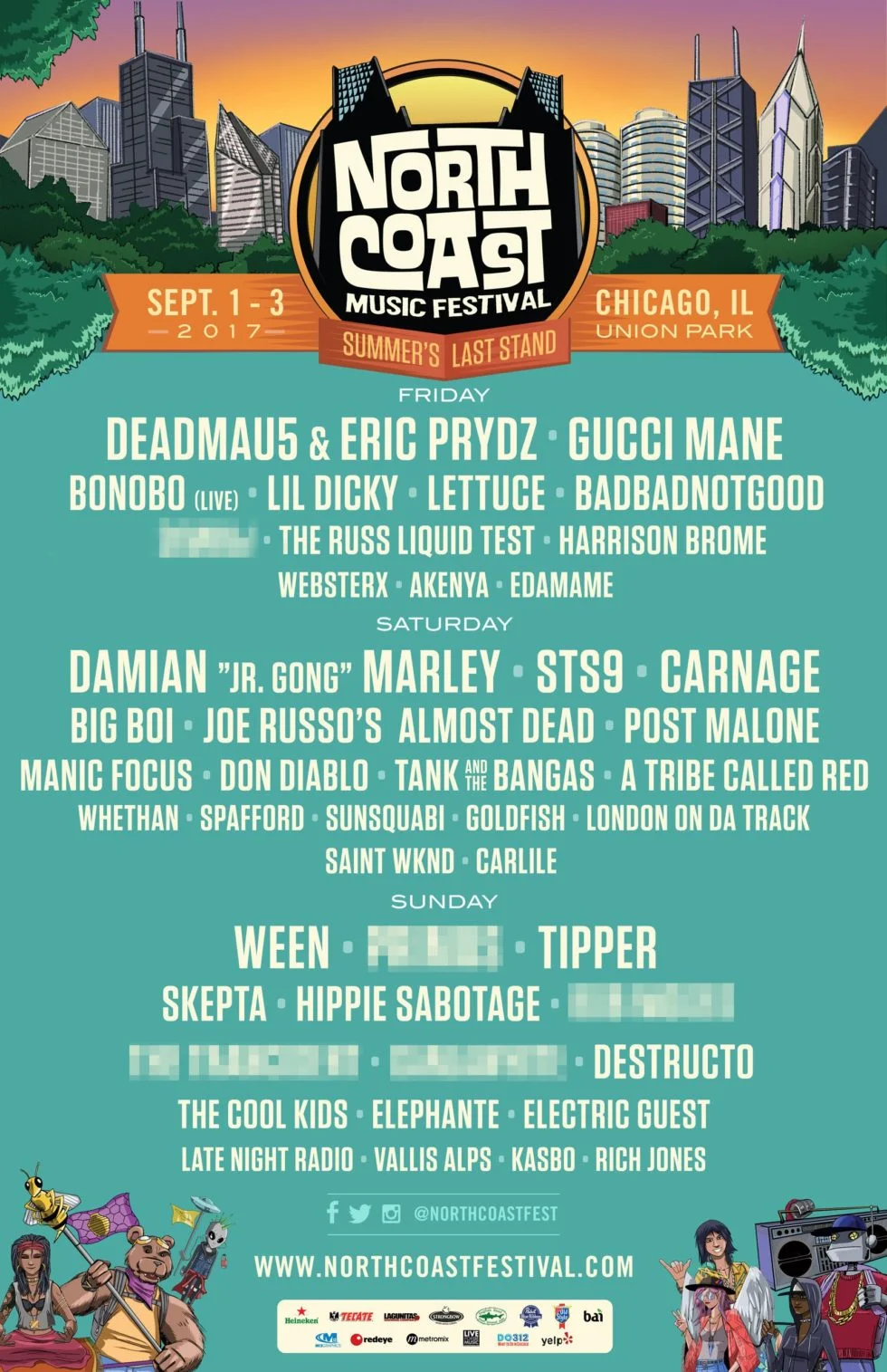 catch me at North Coast Music Festival 2017 with Bonobo and more