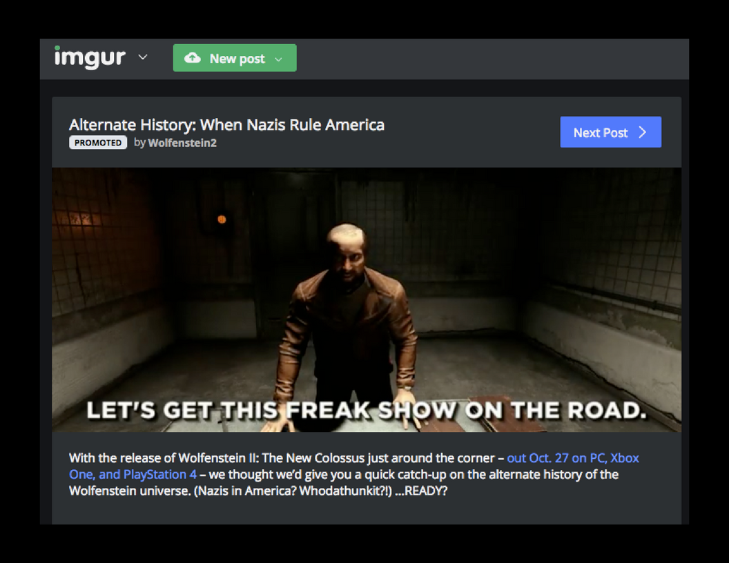 Imgur for Wolfenstein II: The New Colossus