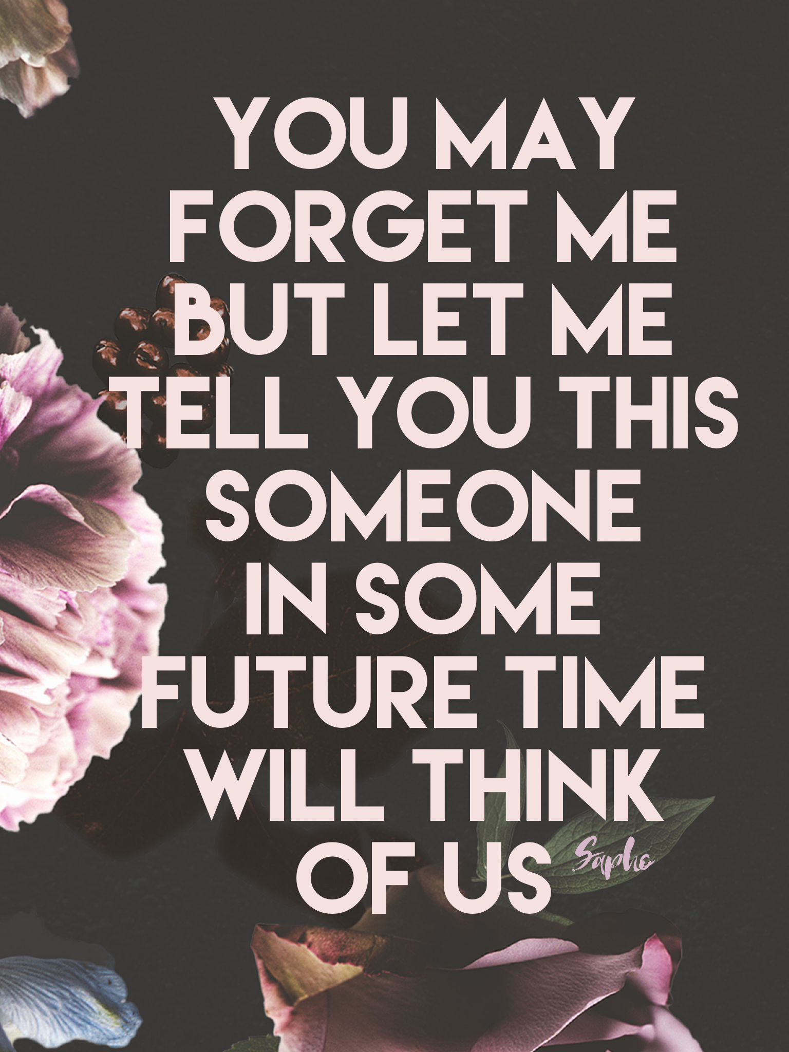 Sappho quote black flowers .png