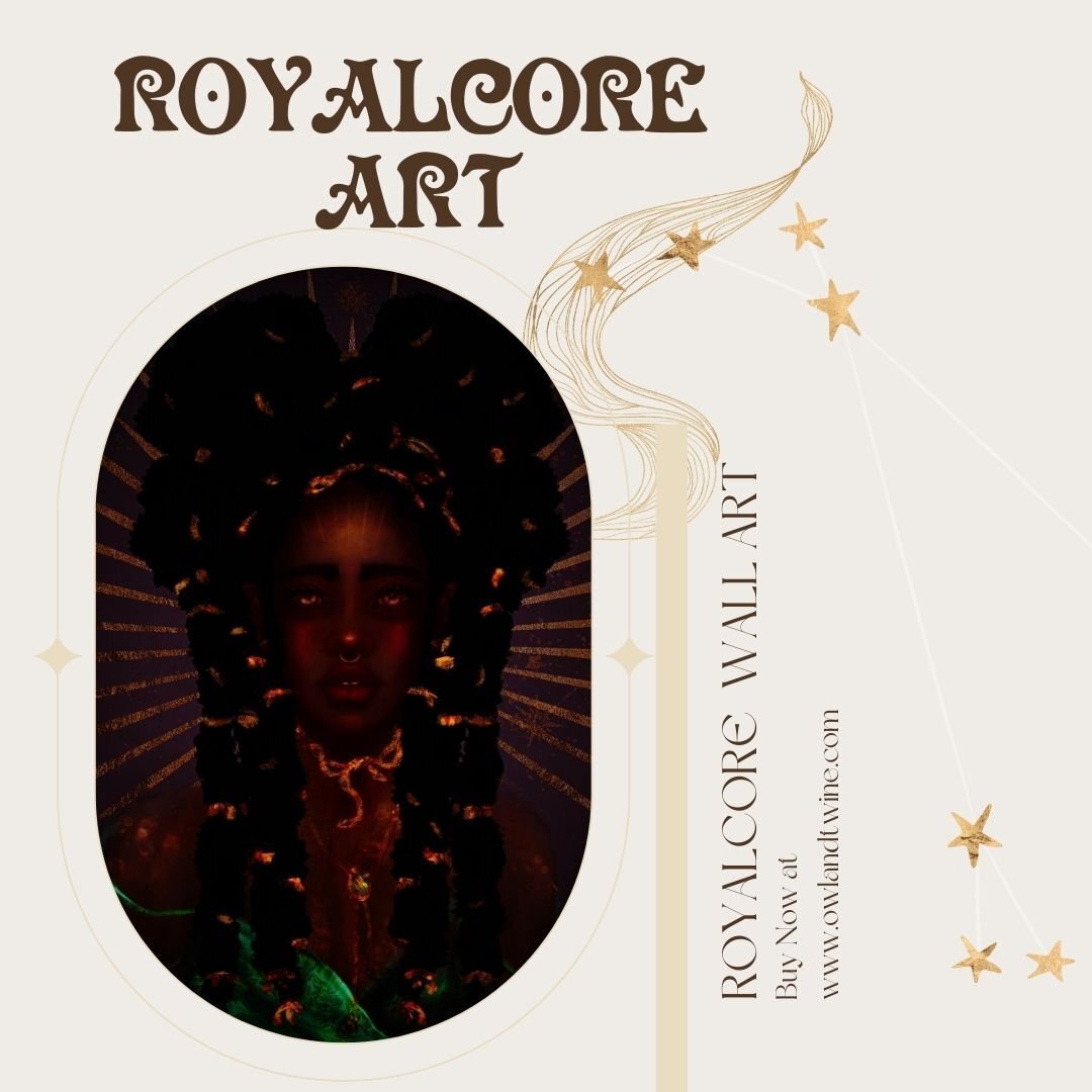 👑🐍🌙
Royalcore aesthetic wall art featuring the ancient wisdom of the divine feminine night goddess
adorned with a snake crown.
Beckons acquisition.
Add some esoteric art and fairytale art to your home decor.
#fantasyart #darkfantasy 
#fantasyartwo