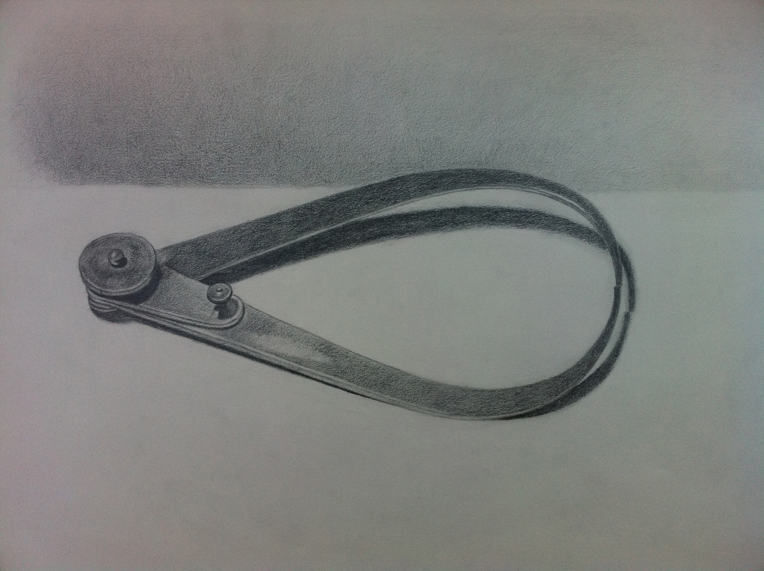  Calipers, graphite on paper 12" x 18"   