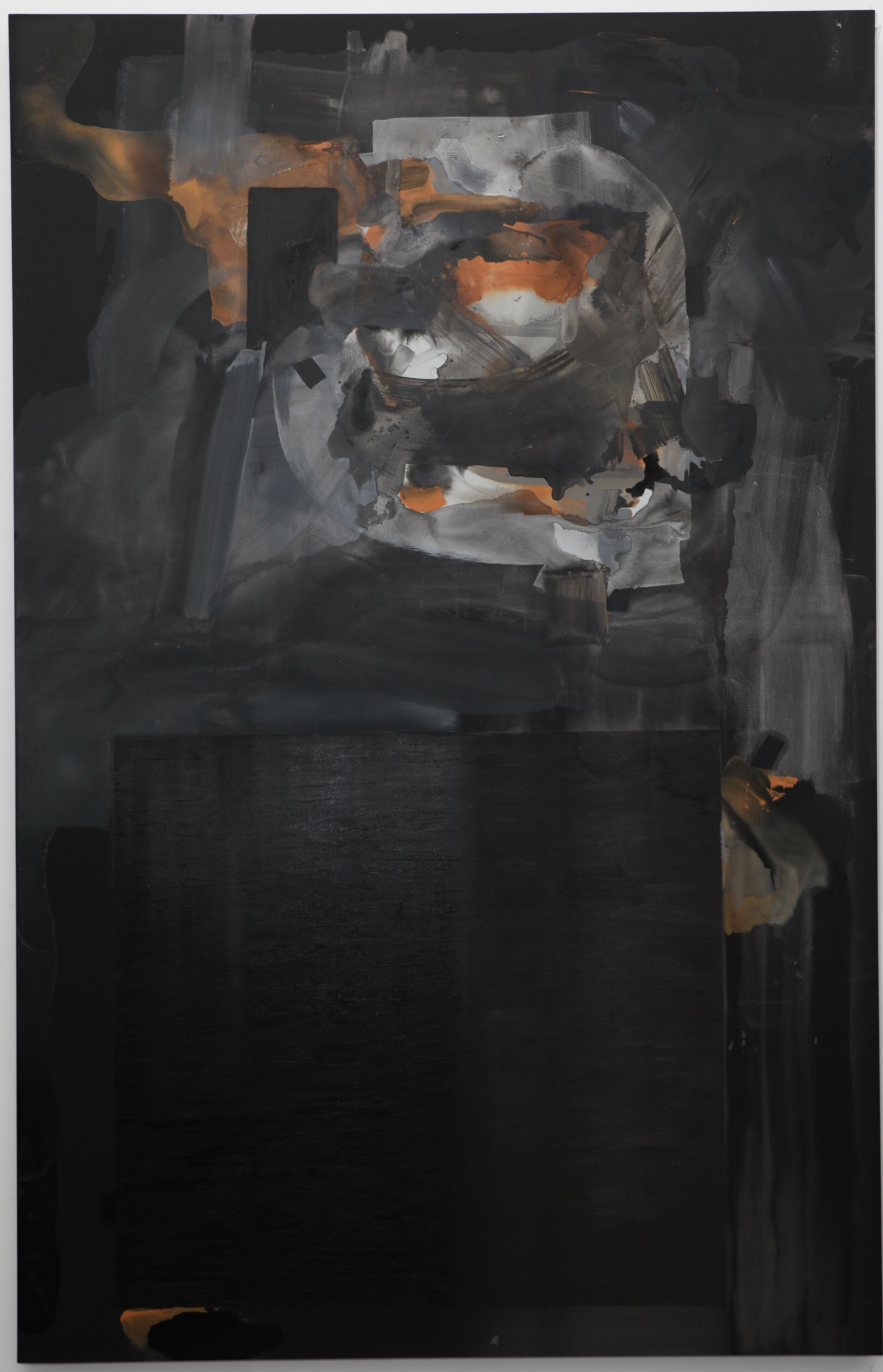  Song number 6  Carbon, Bone Char, Earth Pigments and resin on Panel  45” x 70”  2019 