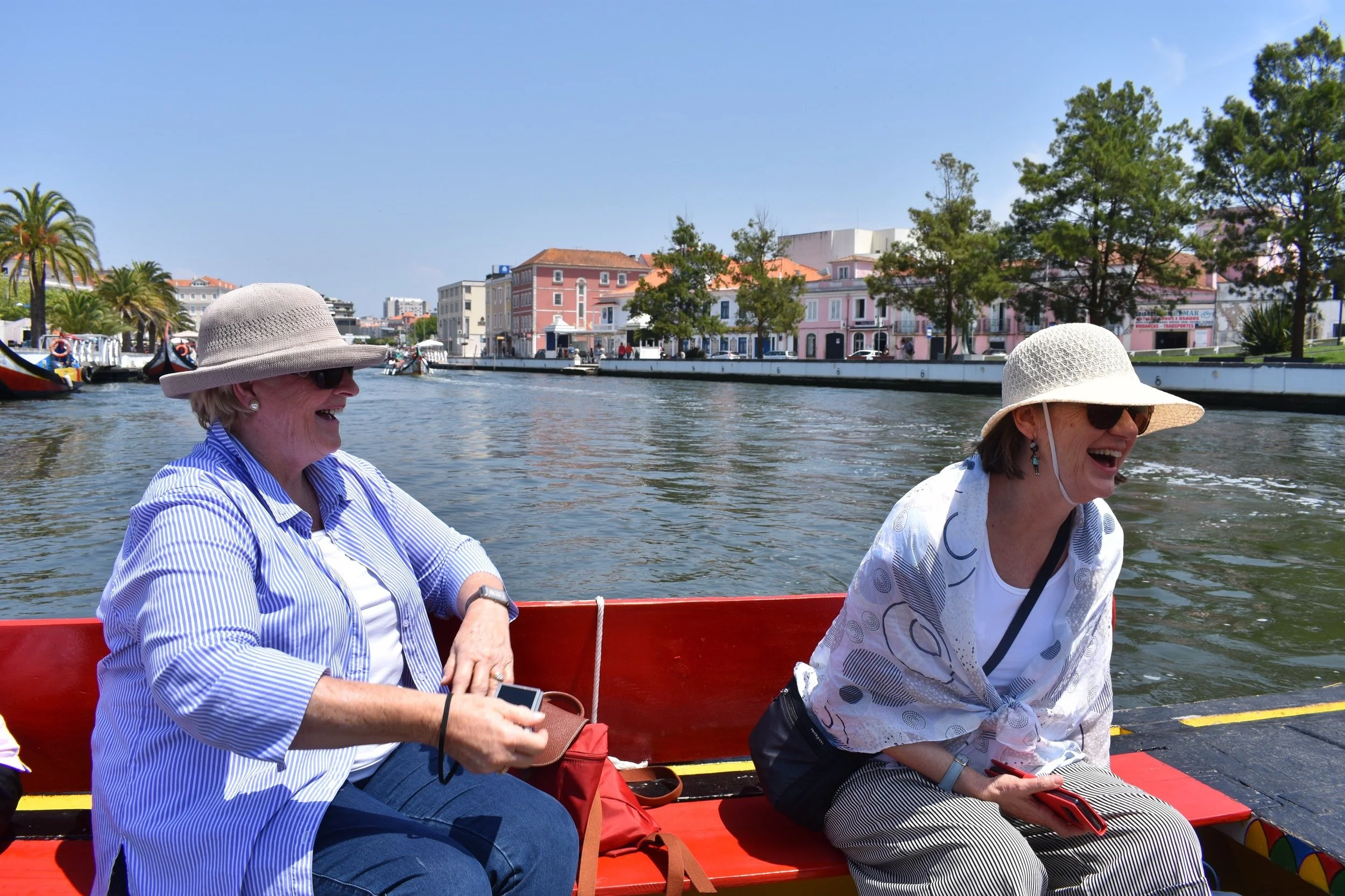 Perfect day on the water with traditional Moliceiros boats