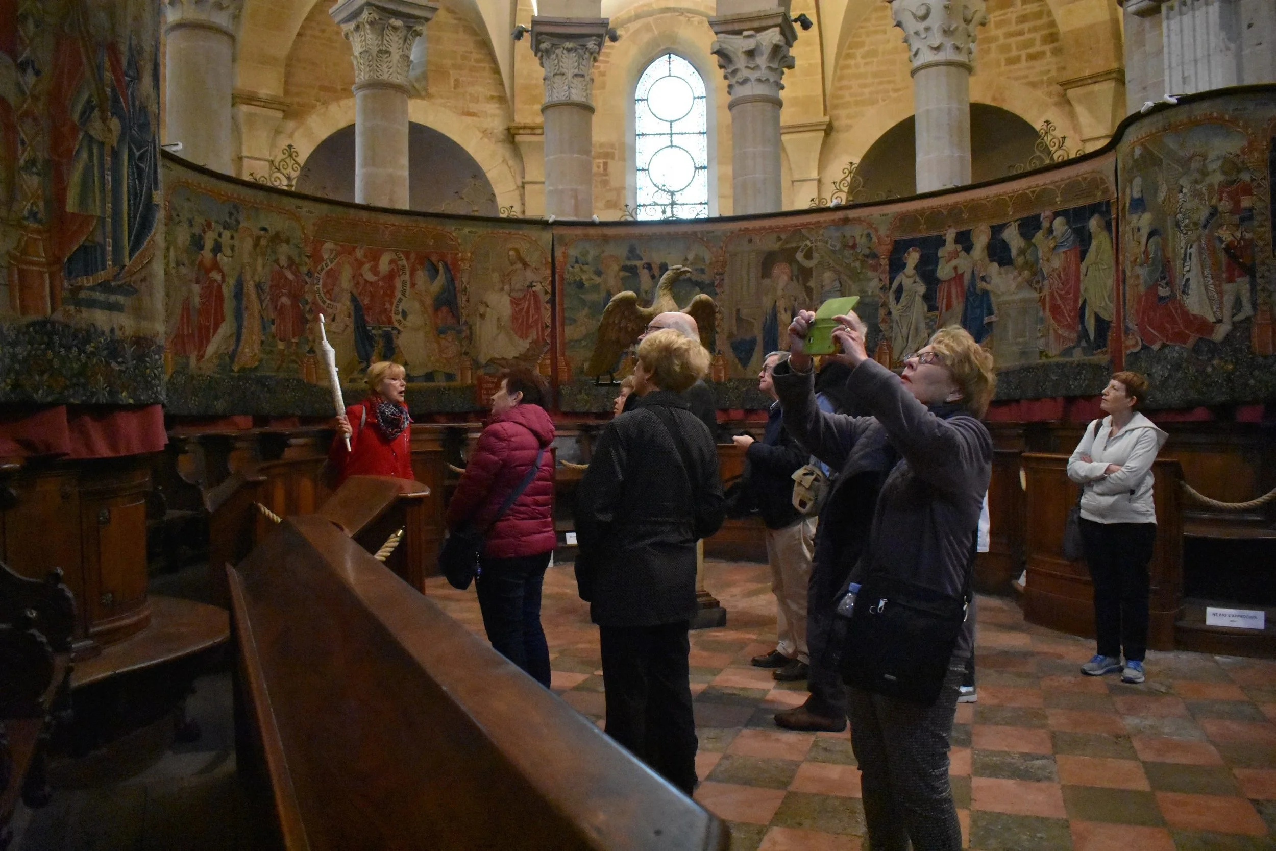 Admiring France’s famous tapestries
