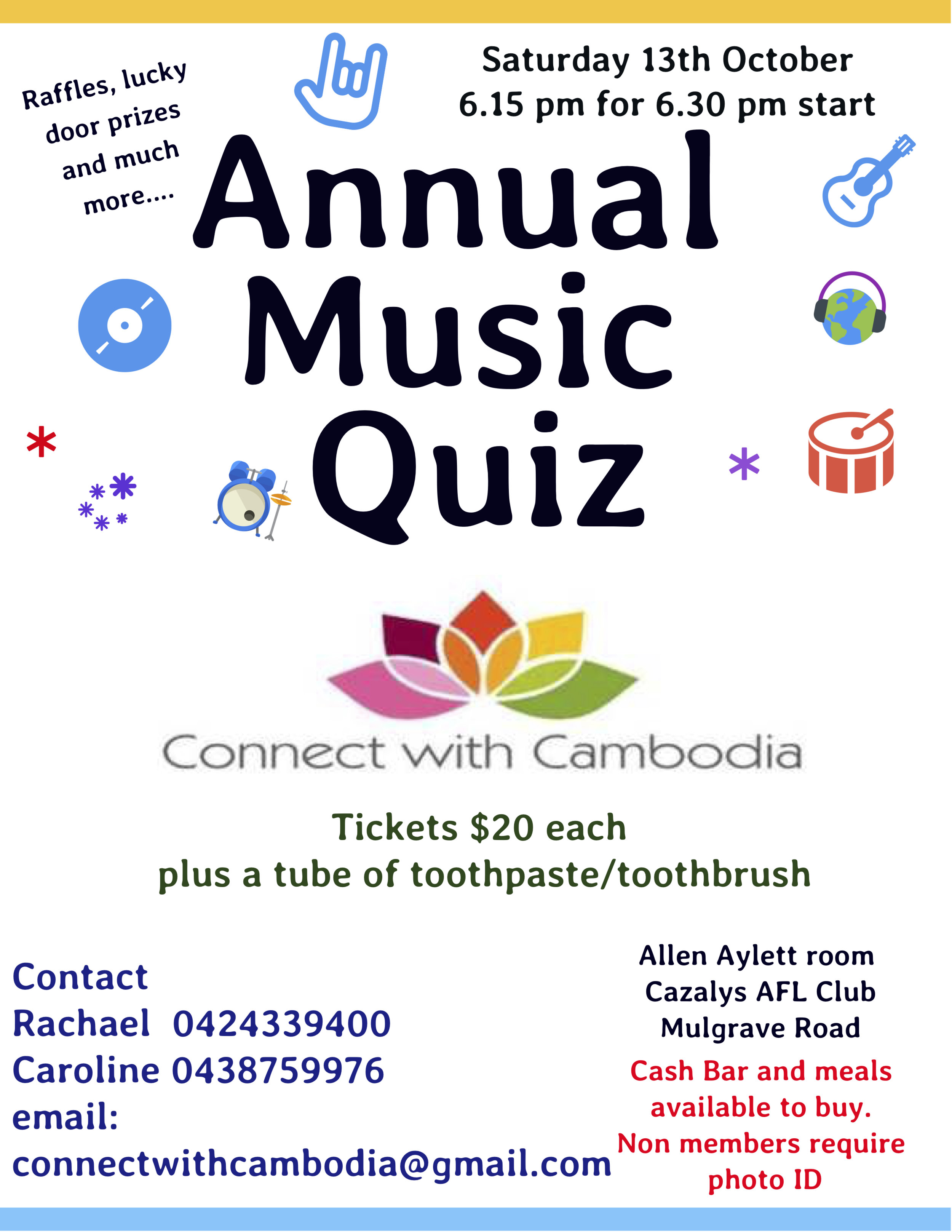Annual Music Quiz  - Cairns, QLD
