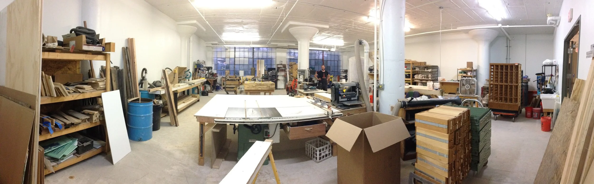 Here I am in my new studio