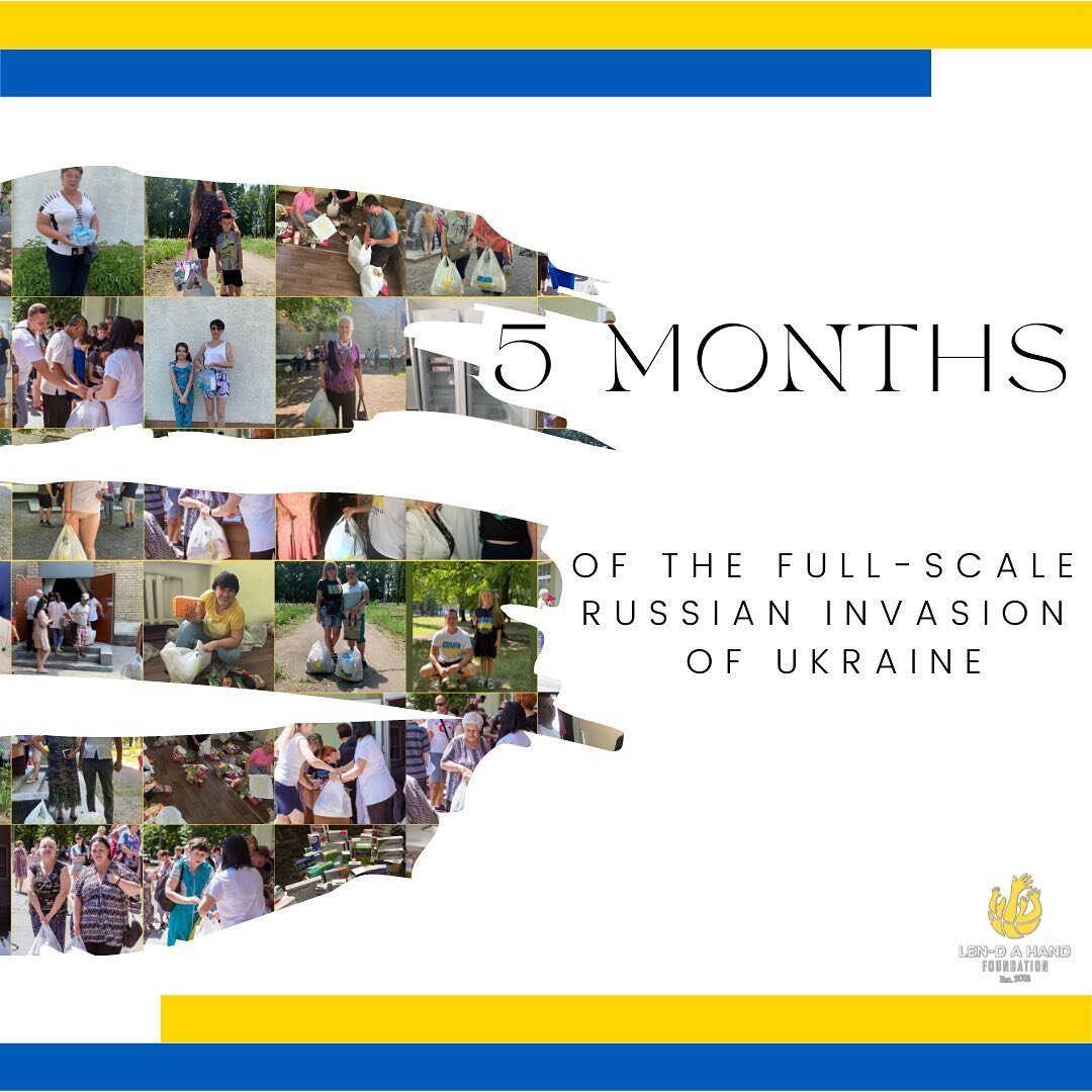 Today marks five months since the beginning of the war in Ukraine. Ukrainian people's lives will never be the same after February 24. More and more people lose their homes, loved ones, and everything they have daily. We are very grateful to all the p