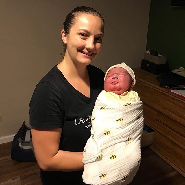 Wow! 😳 this beats my biggest baby in the practice of 12 pounds 6 ounce!! What is the biggest baby you&rsquo;ve ever seen born?! Kudos to this mom and midwife!!⁣ ⁣
#Repost @coastalmidwife⁣
・・・⁣
A few days ago I had the pleasure of attending the beaut