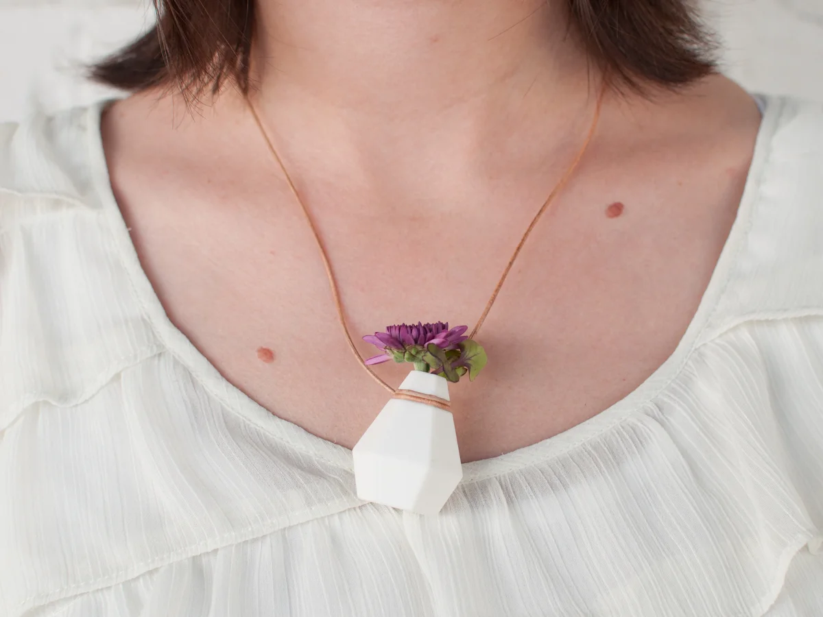 Wide Hexagonal Planter Necklace