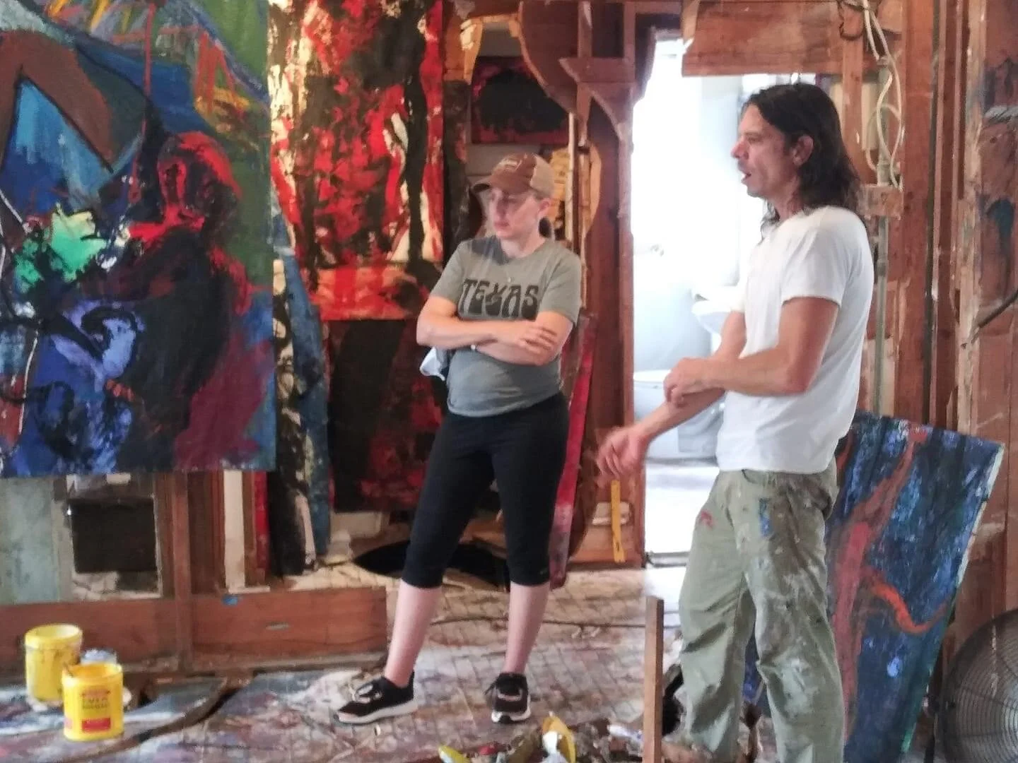Artist with Sara  photo-  Wm. Michael Smith.  august 2020Ripple