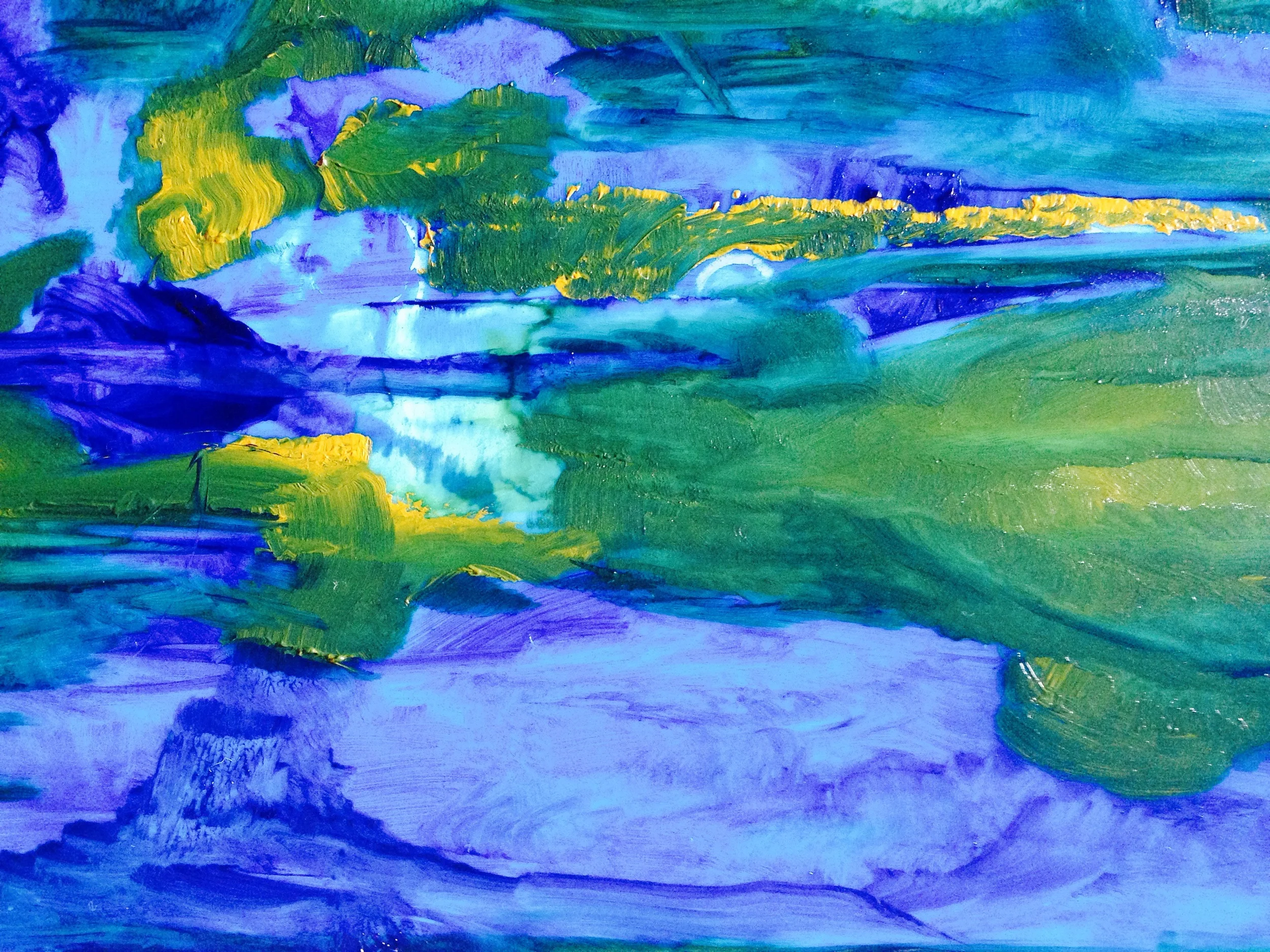 We saw a bridge and turned our backs to cry against the crossing. oil + ink on mylar ~4in. x 6in. 2014