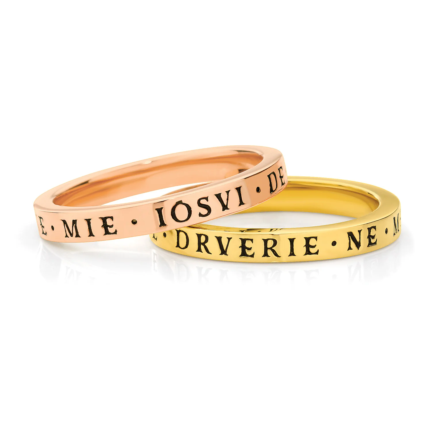 Rose Gold and Yellow Gold Posie Rings