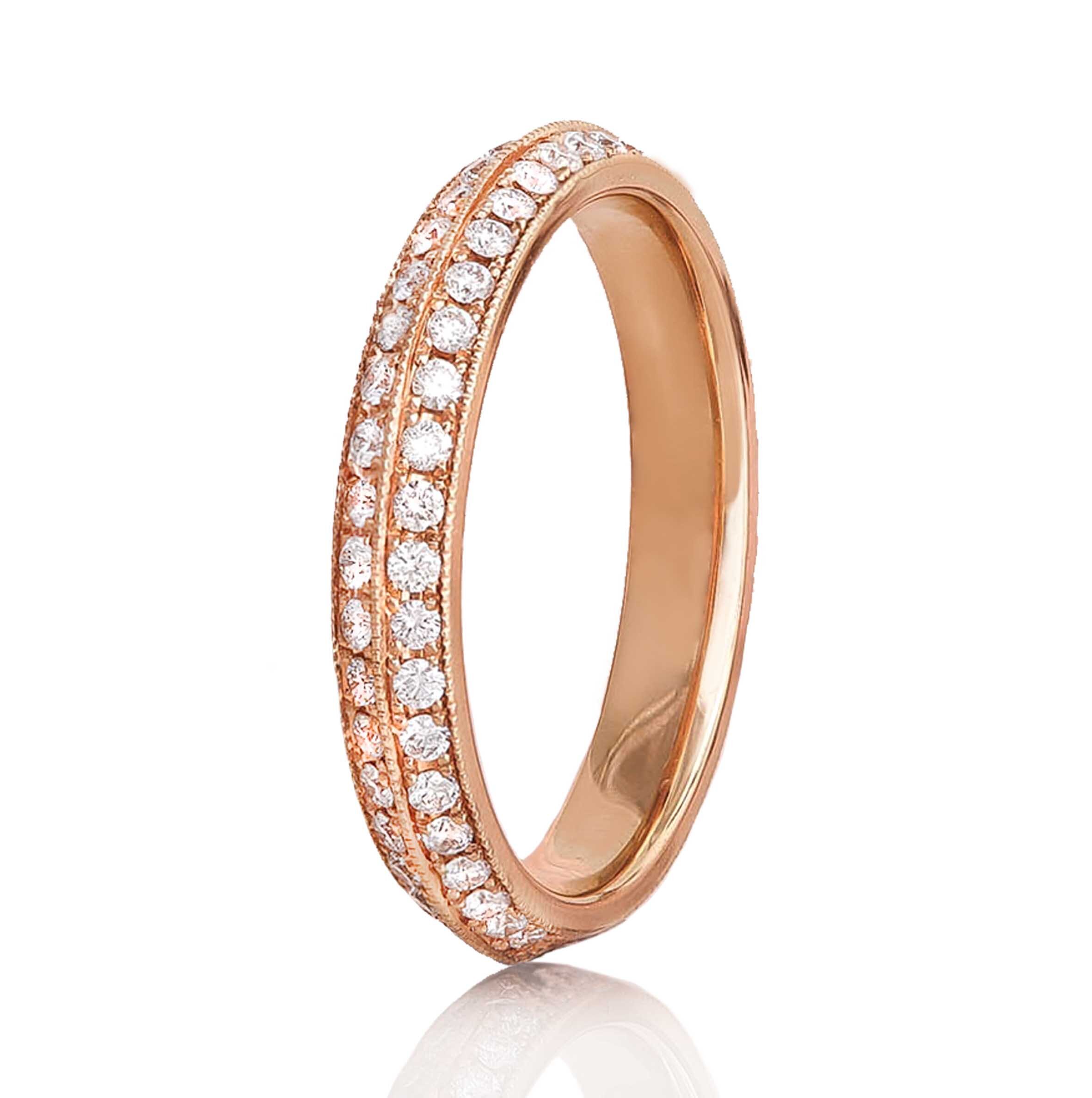 Diamond Silk Road Band in Rose Gold