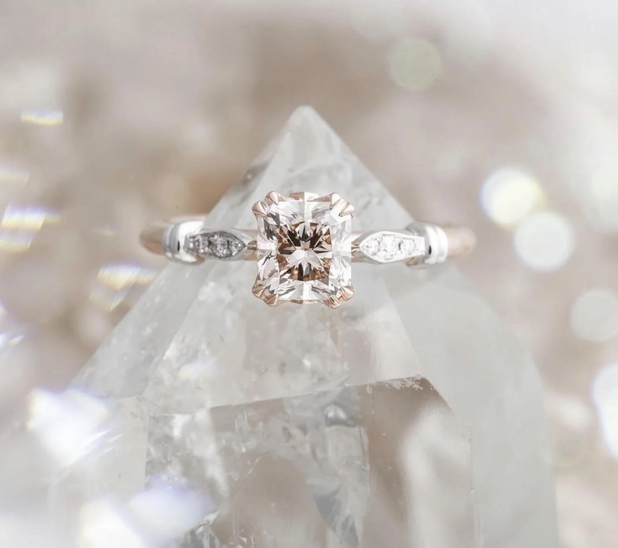 pink champagne diamond ring Sydney