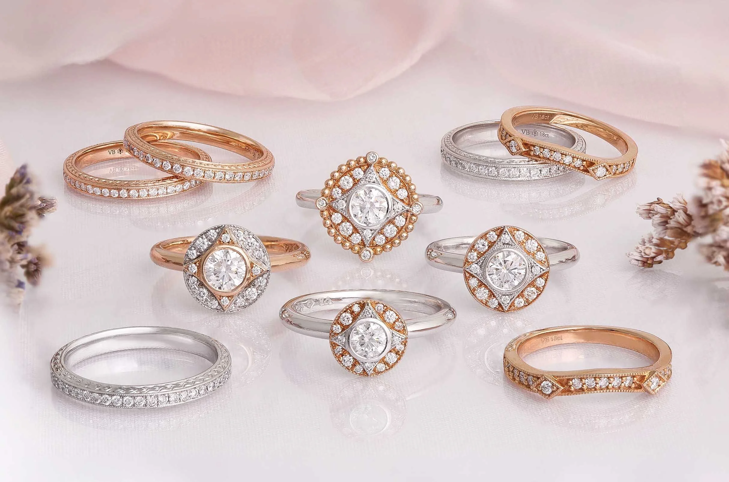 Gold Morganite Rose Gold Rings At Sterns Sterns Engagement Rings