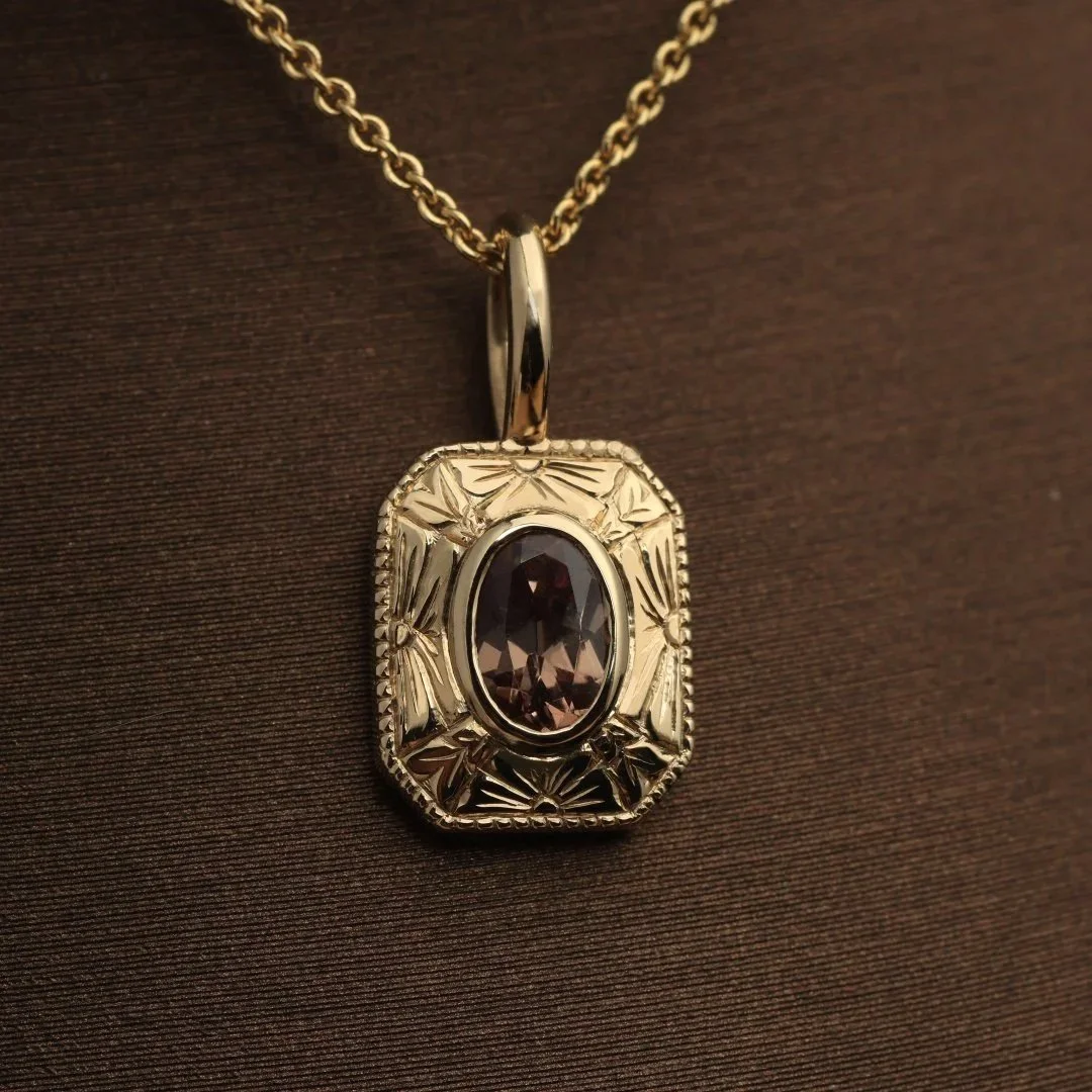 Hand engraved pendant made in Sydney